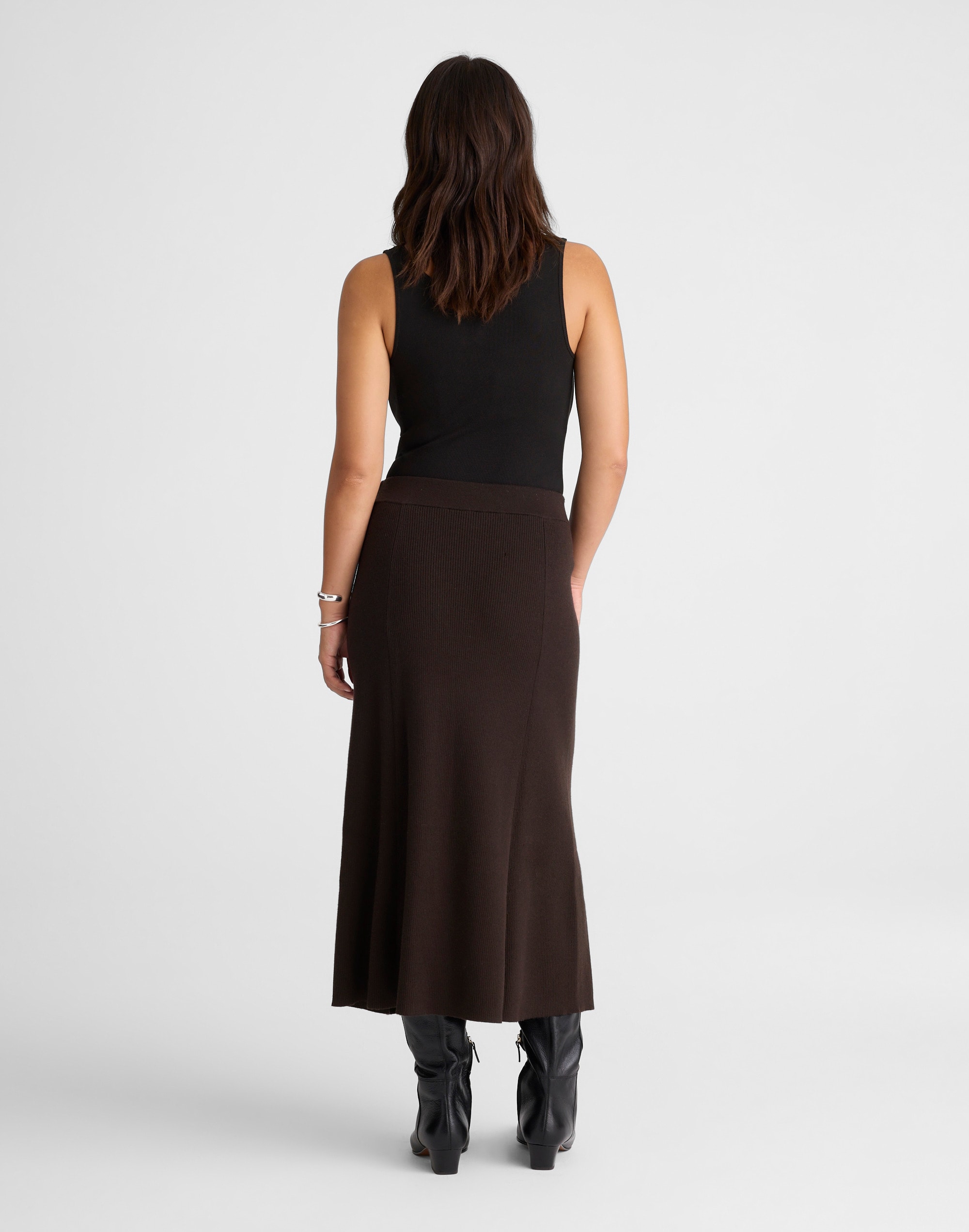 Merino Wool-Blend Maxi Skirt