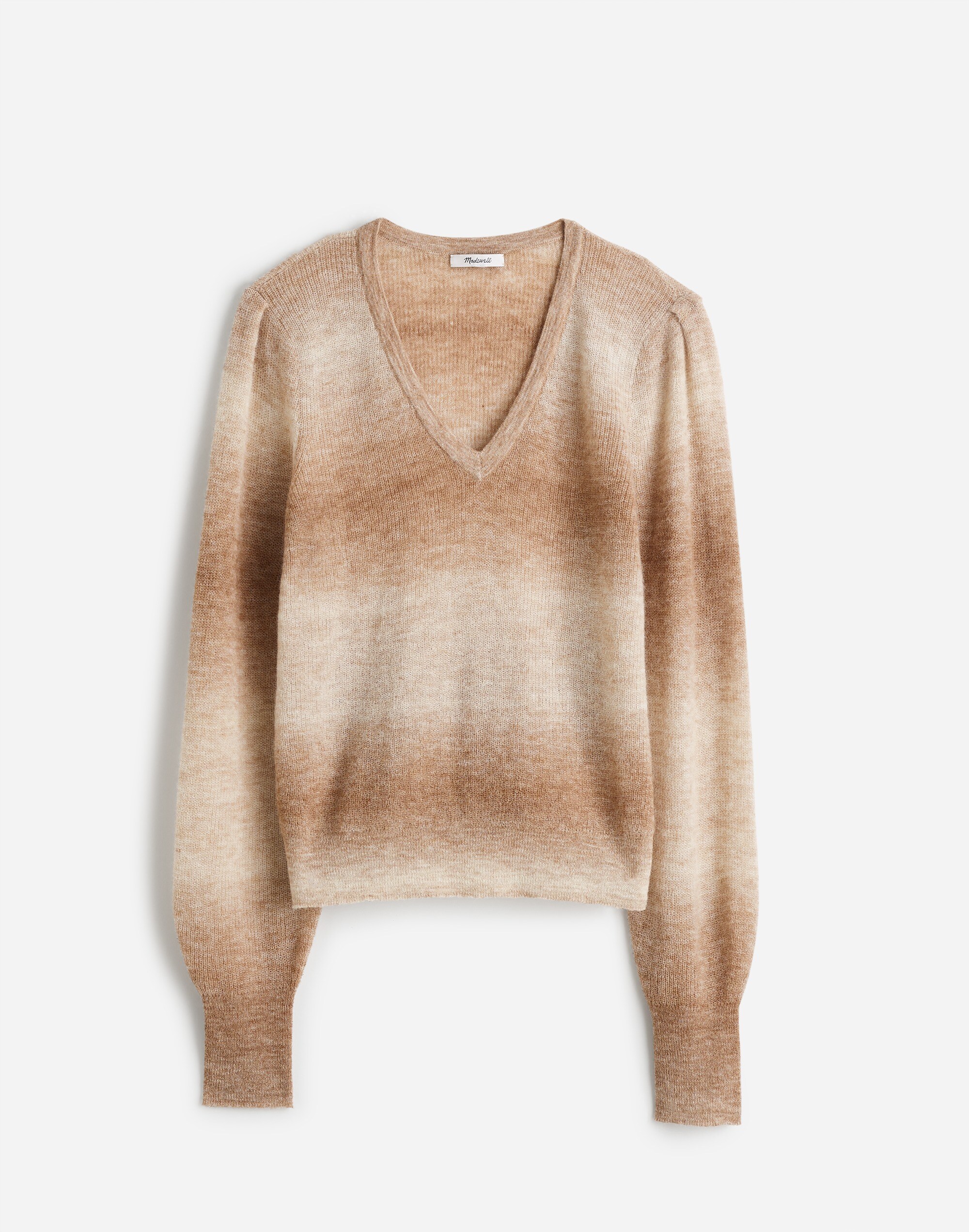 Alpaca-Blend Deep V-Neck Sweater