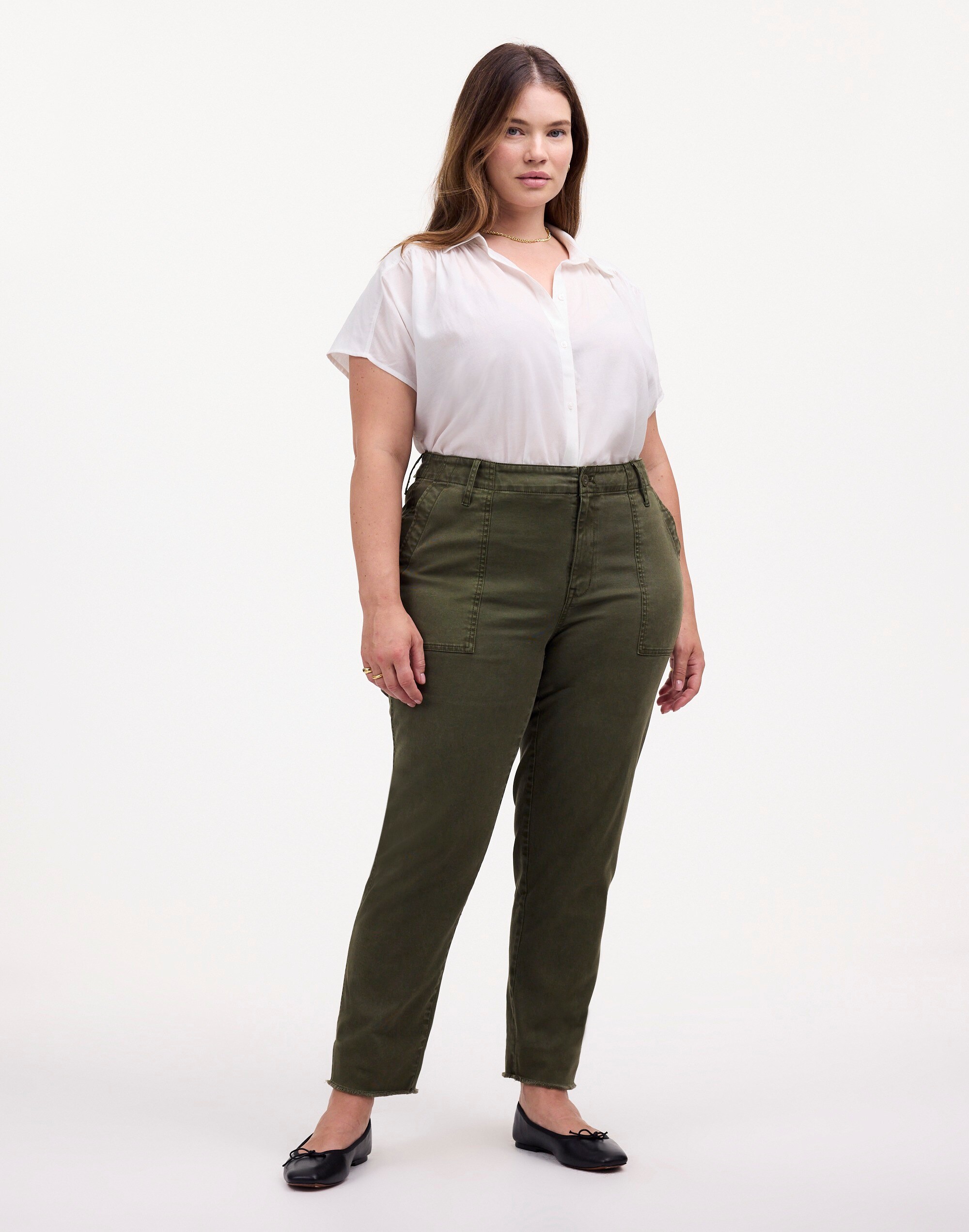 Plus Cap-Sleeve A-Line Top