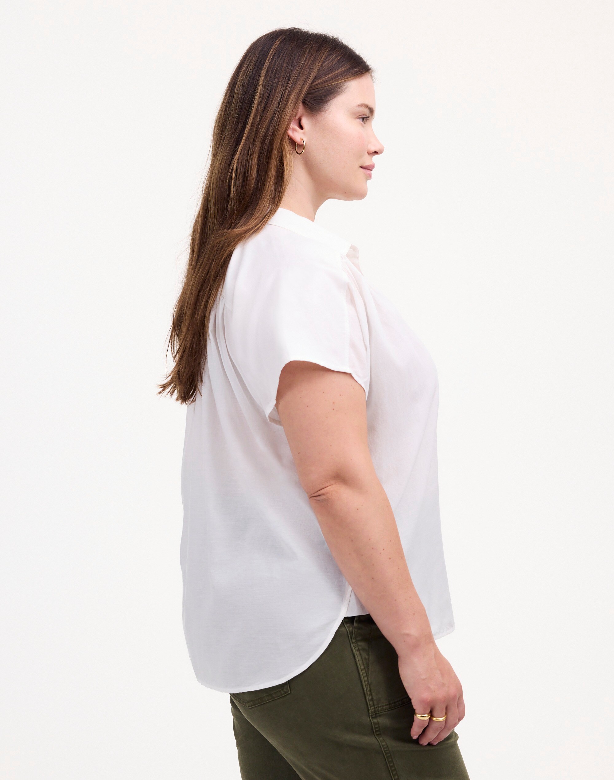 Plus Cap-Sleeve A-Line Top