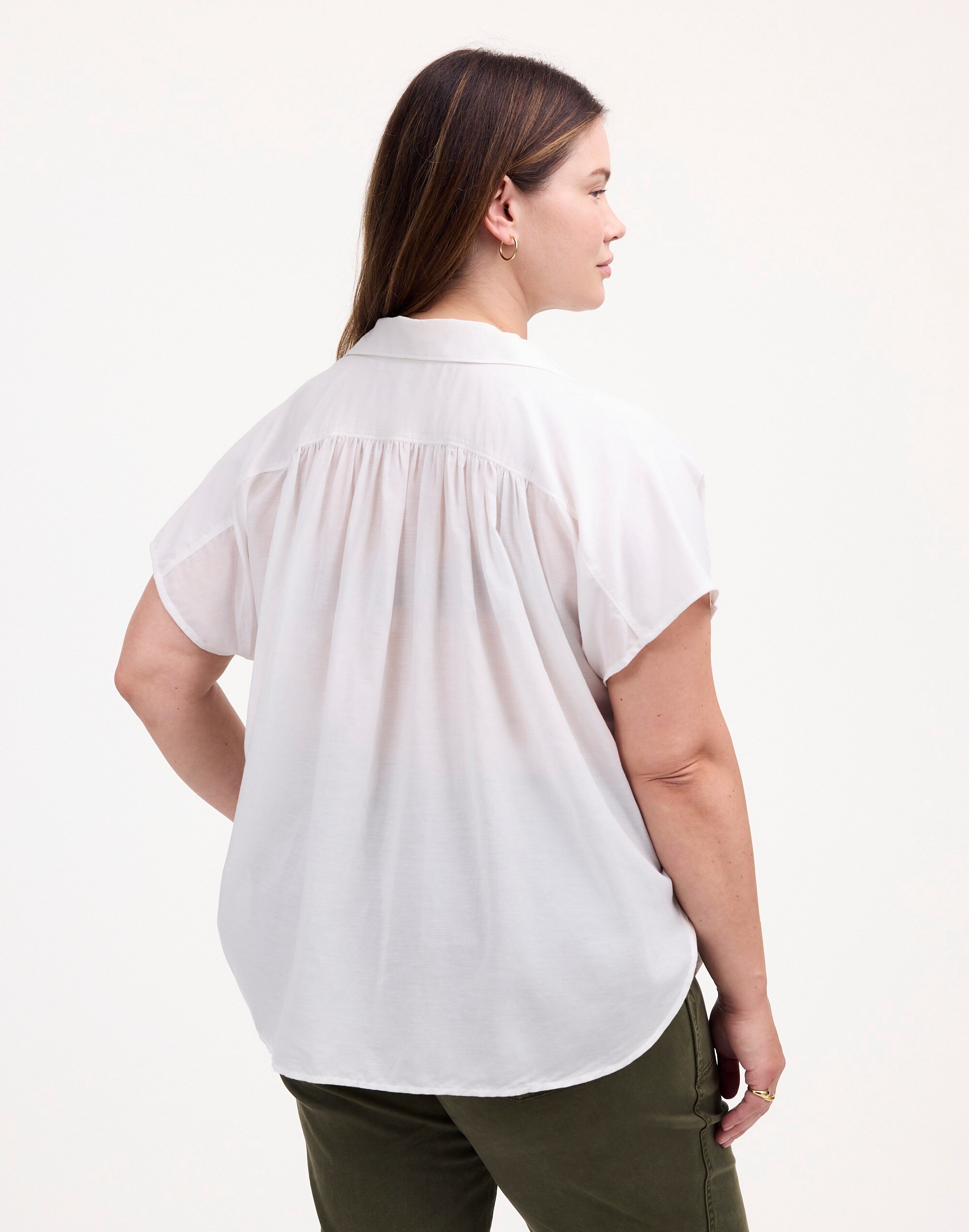 Plus Cap-Sleeve A-Line Top