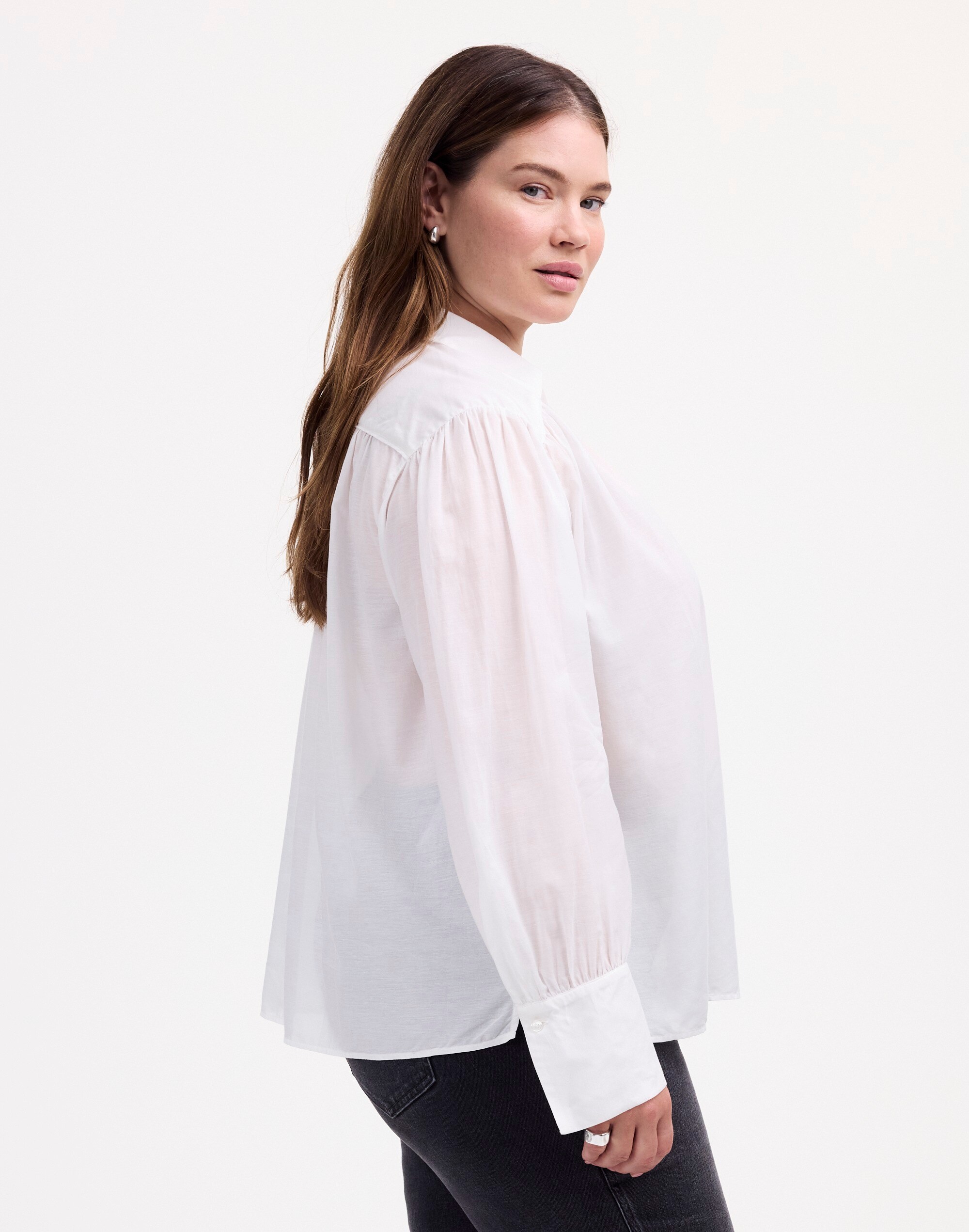 Plus Easy Long-Sleeve Popover Shirt