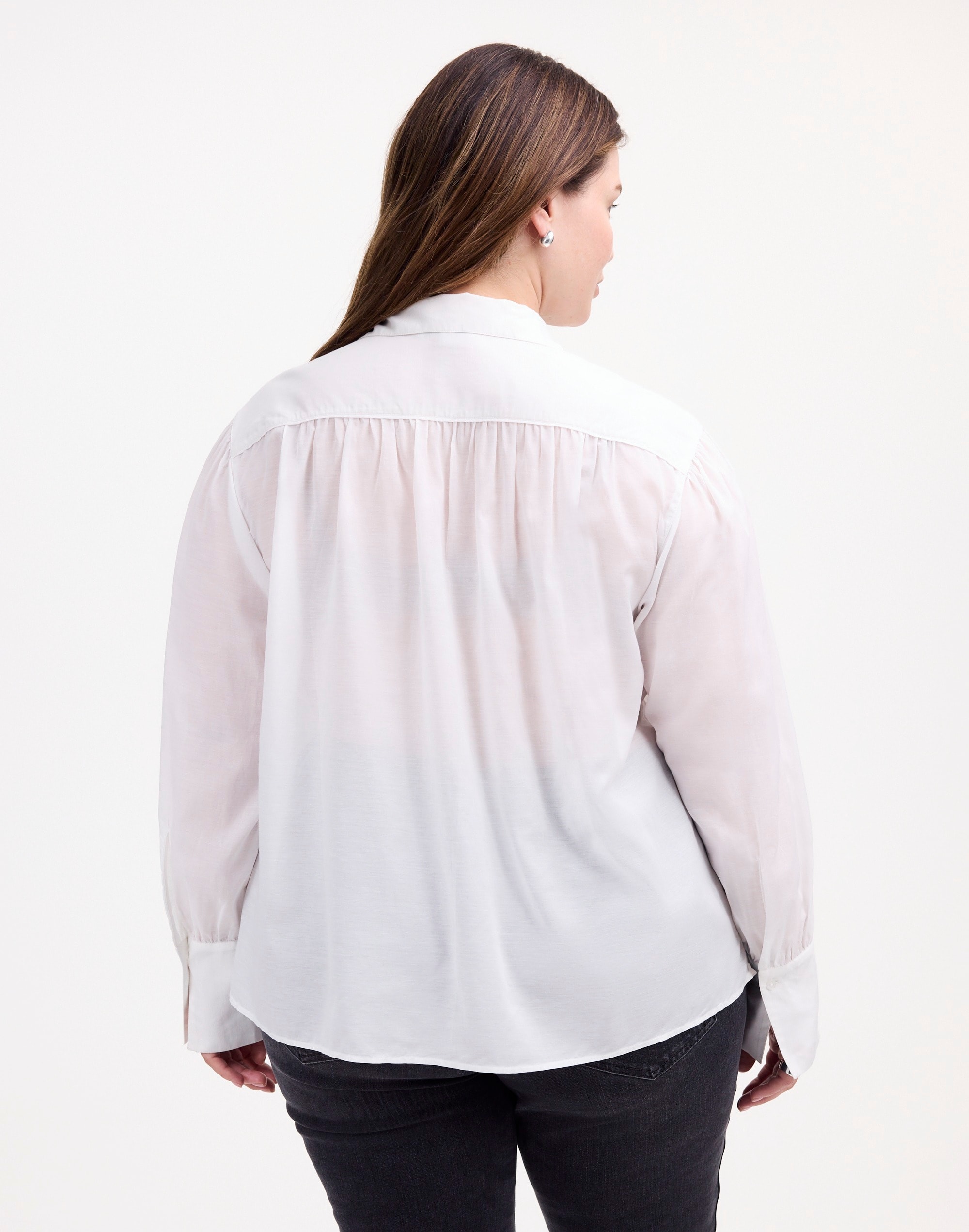 Plus Easy Long-Sleeve Popover Shirt