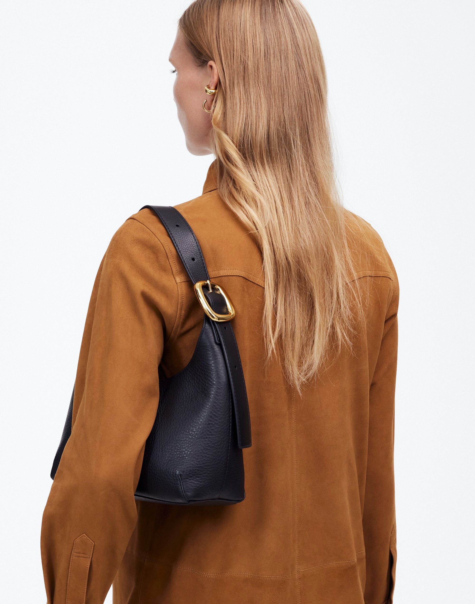 The Sculptural-Buckle Shoulder Bag