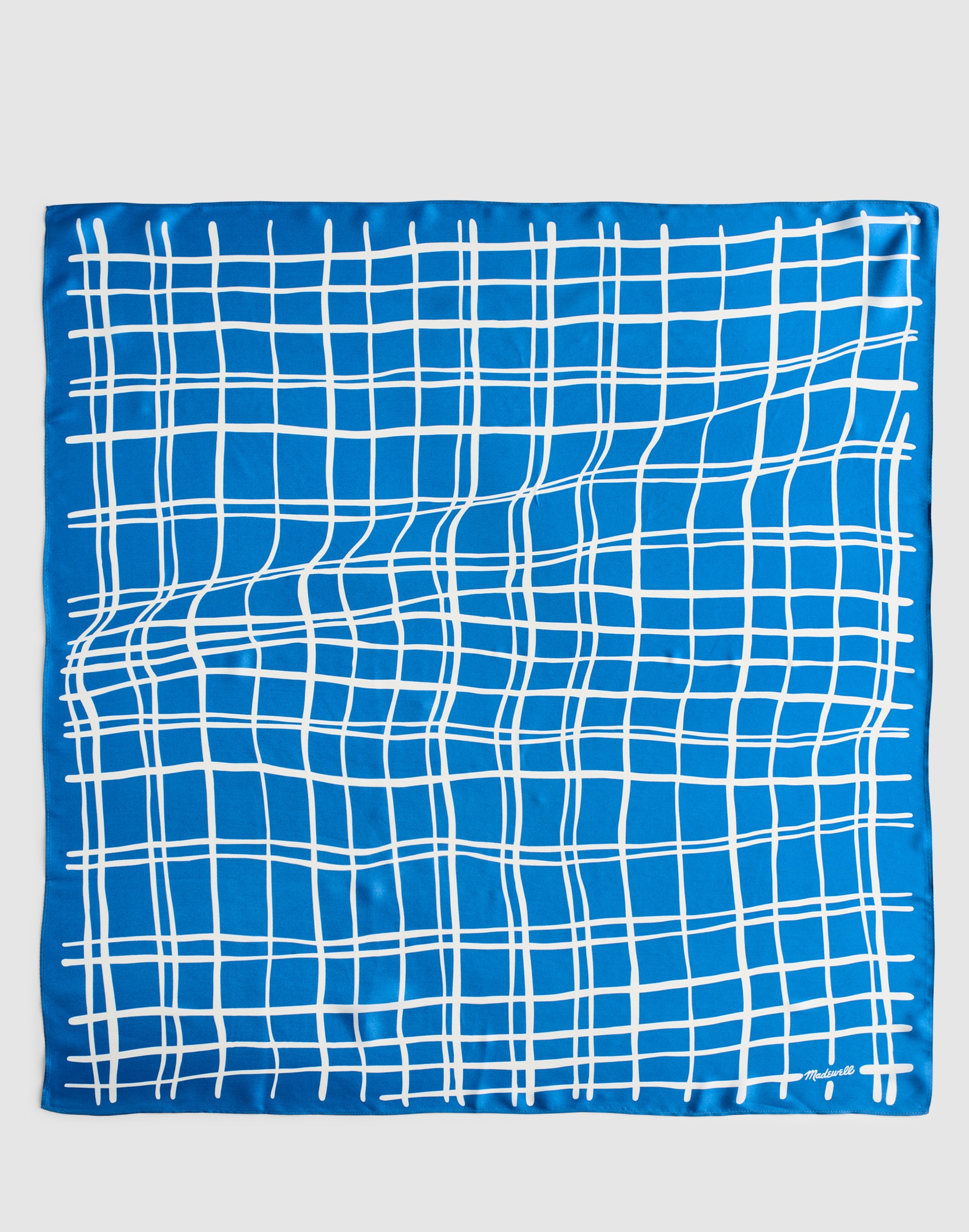 Madewell Medium Silk Bandana In Blue
