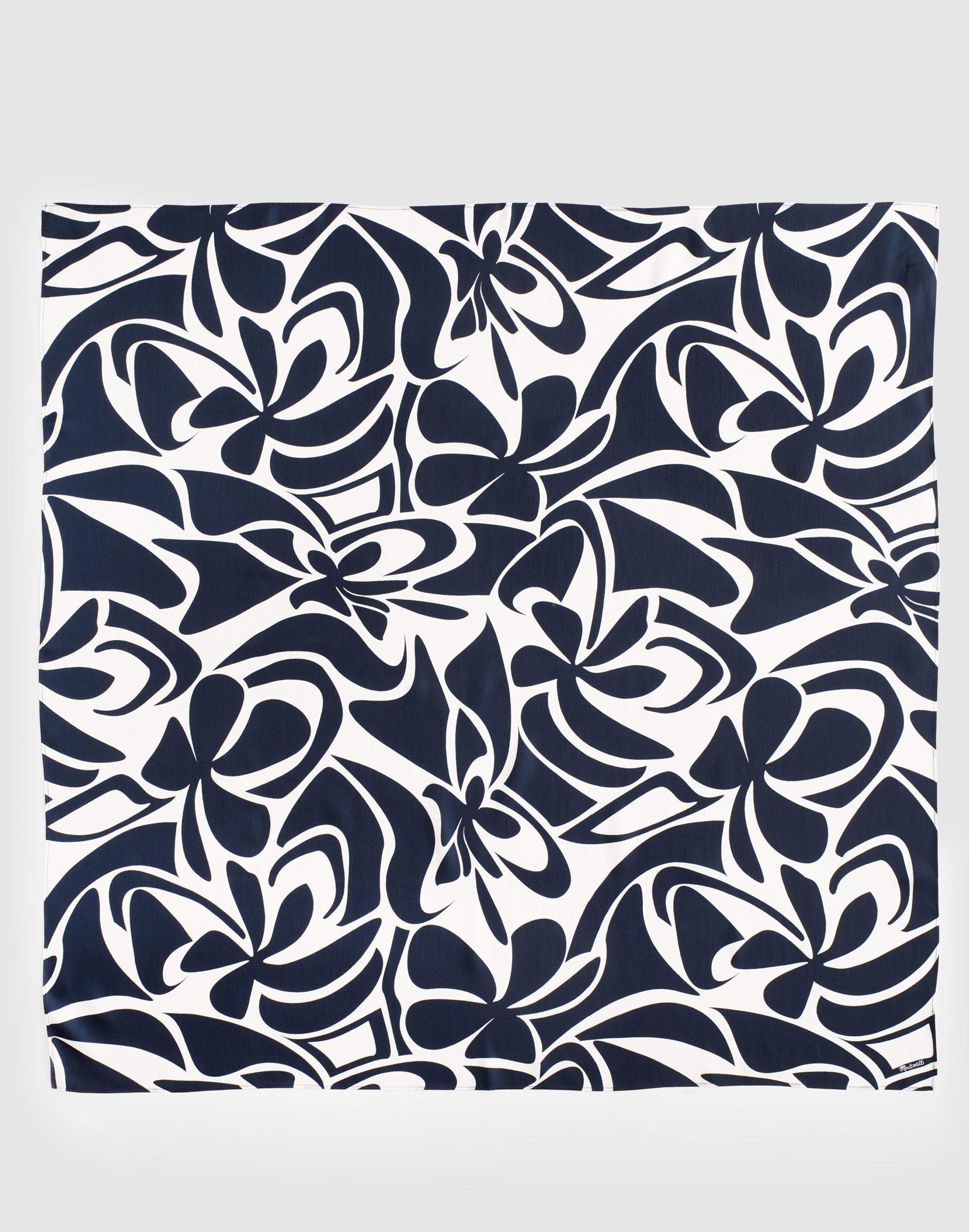 Madewell Medium Silk Bandana In Blue