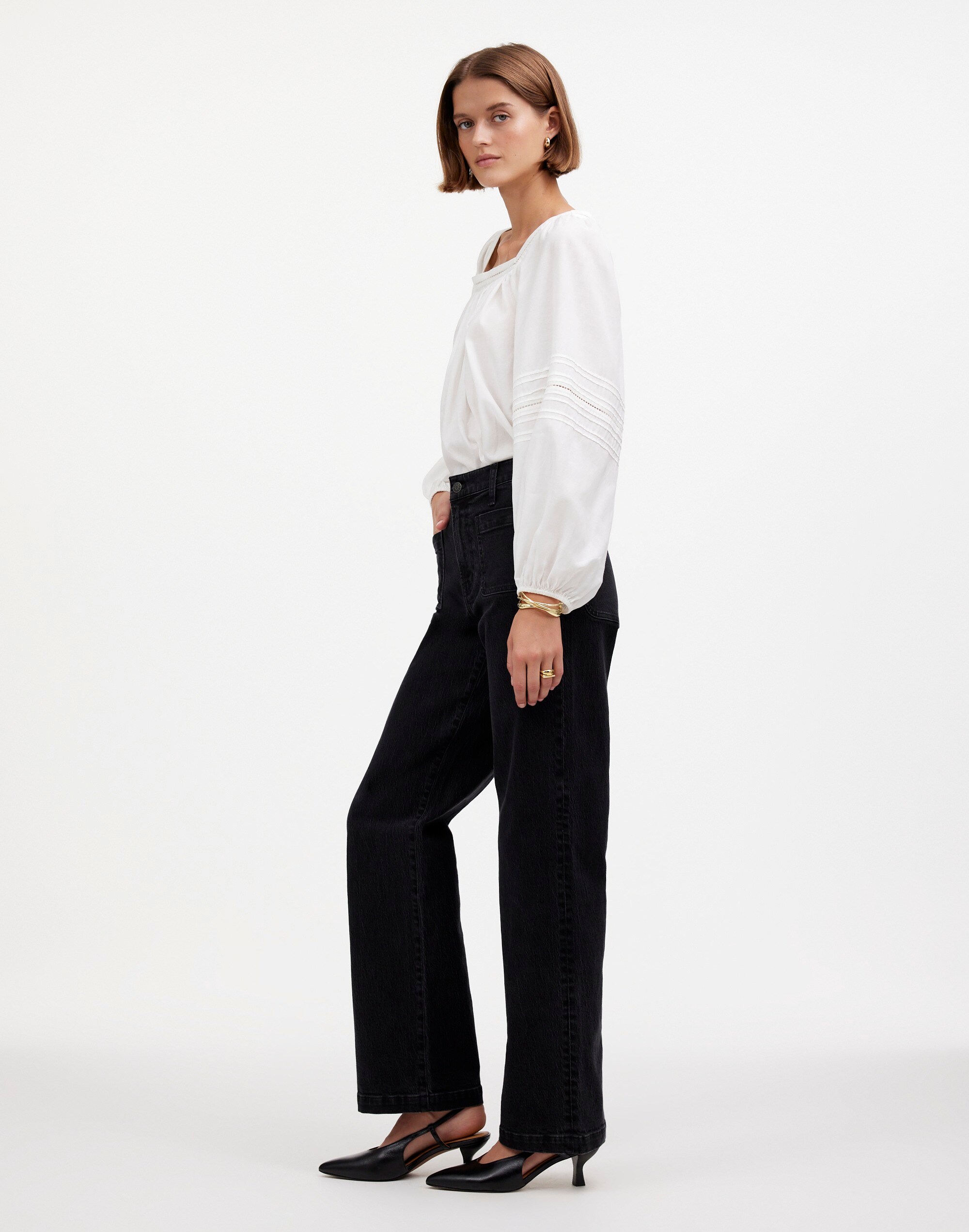 The Emmett Wide-Leg Full Length Jean: Patch Pocket Edition