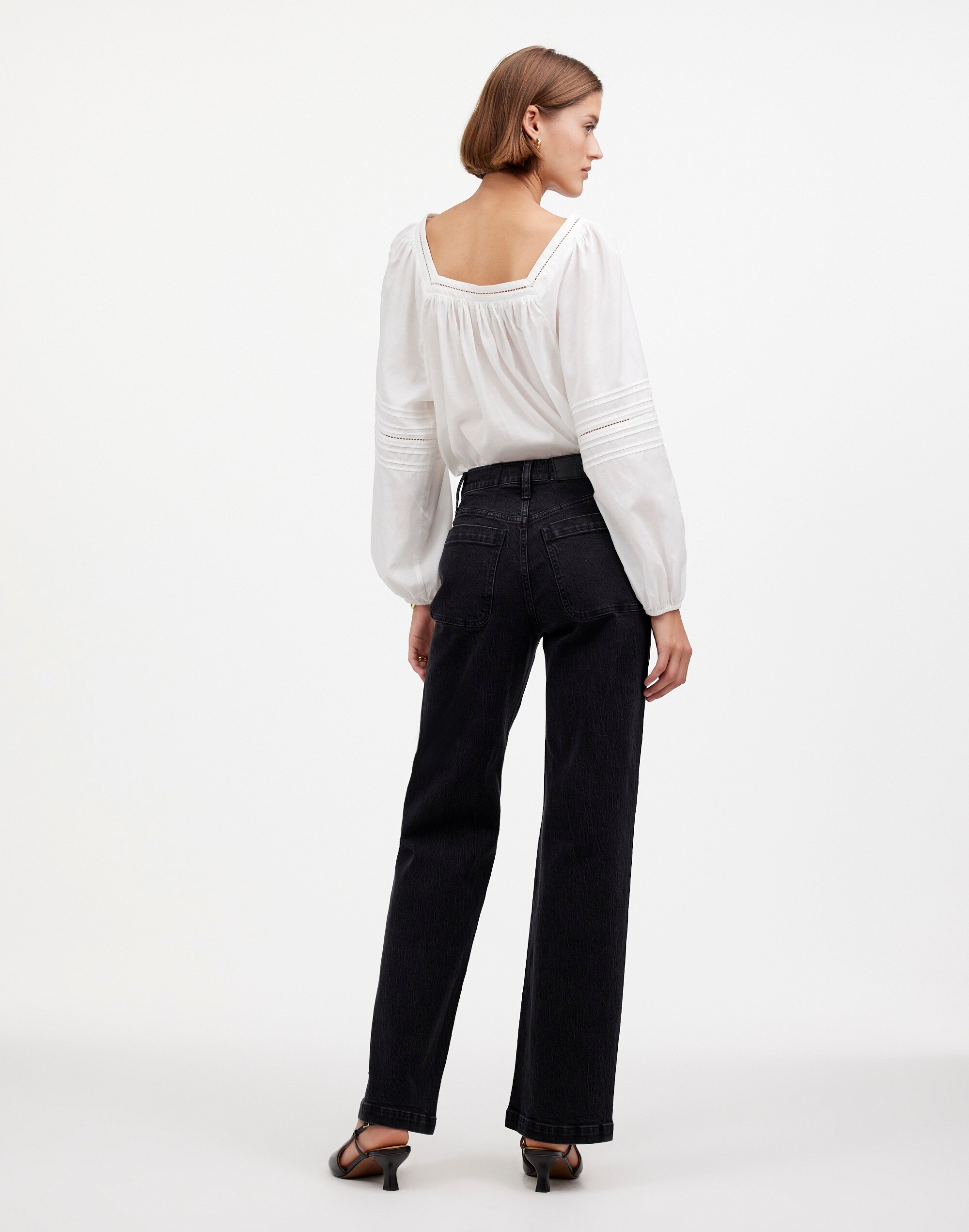 The Emmett Wide-Leg Full Length Jean: Patch Pocket Edition