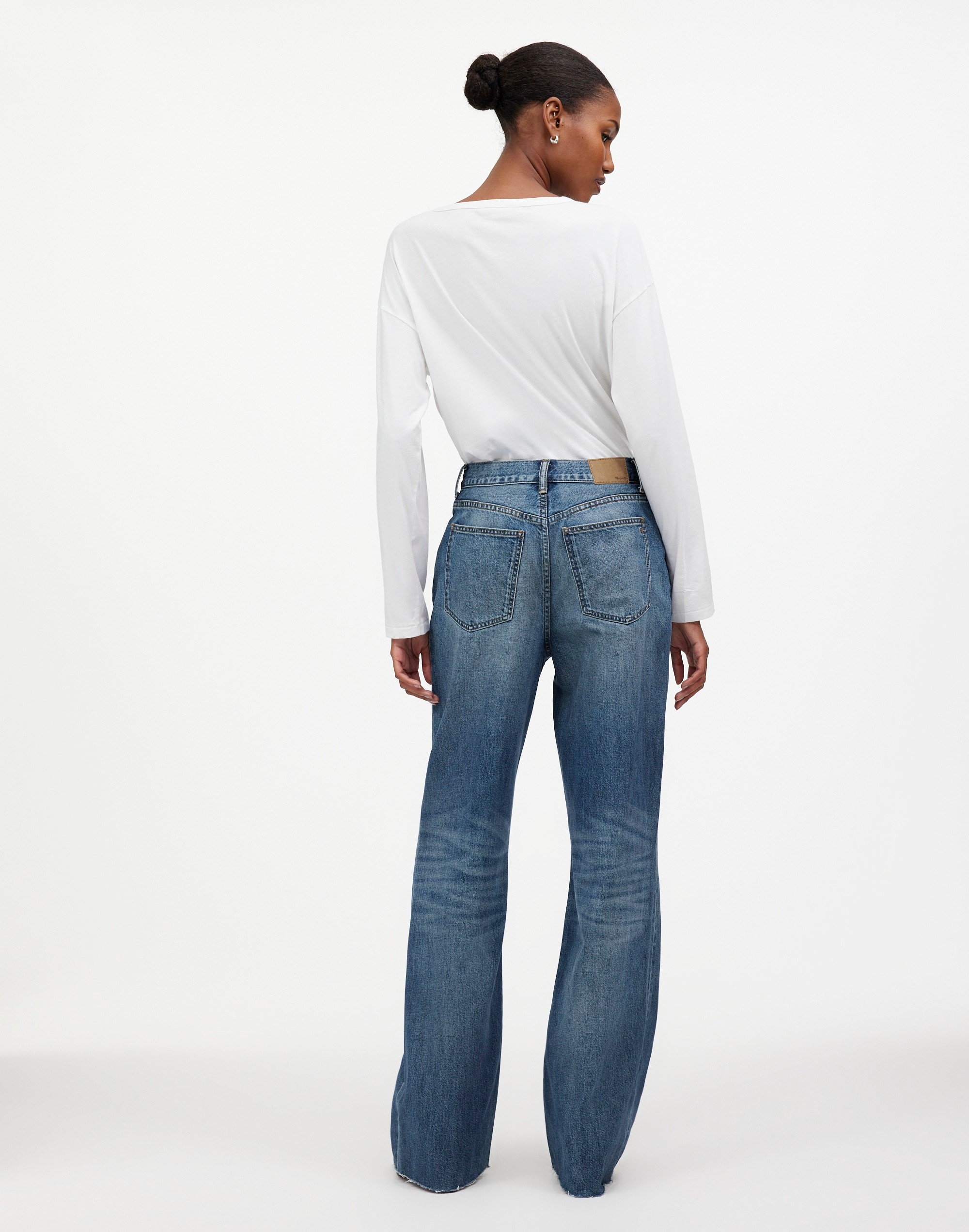 Madewell x Kaihara Denim Low-Slung Baggy Jeans in Mustart Wash