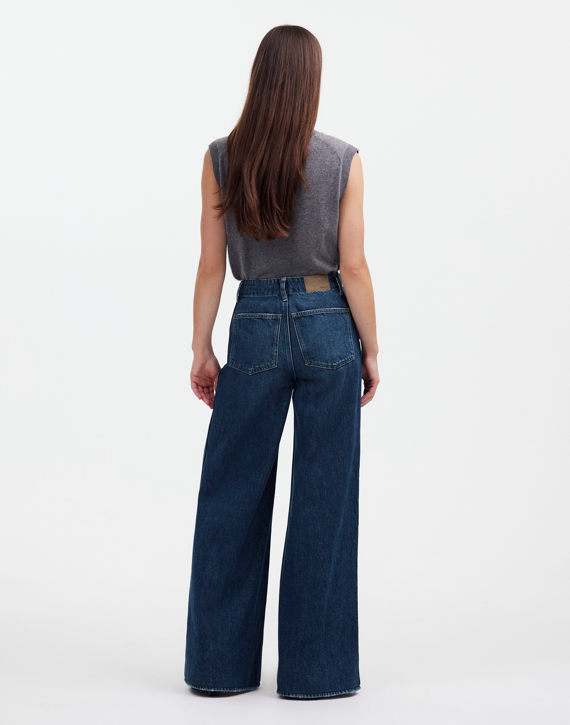 Wide Sweep Denim Trousers