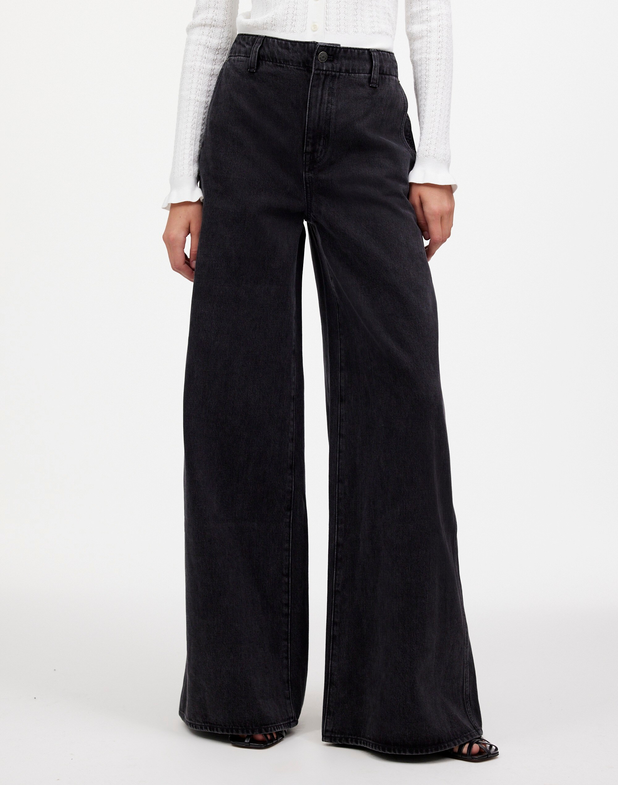 Wide Sweep Denim Trousers