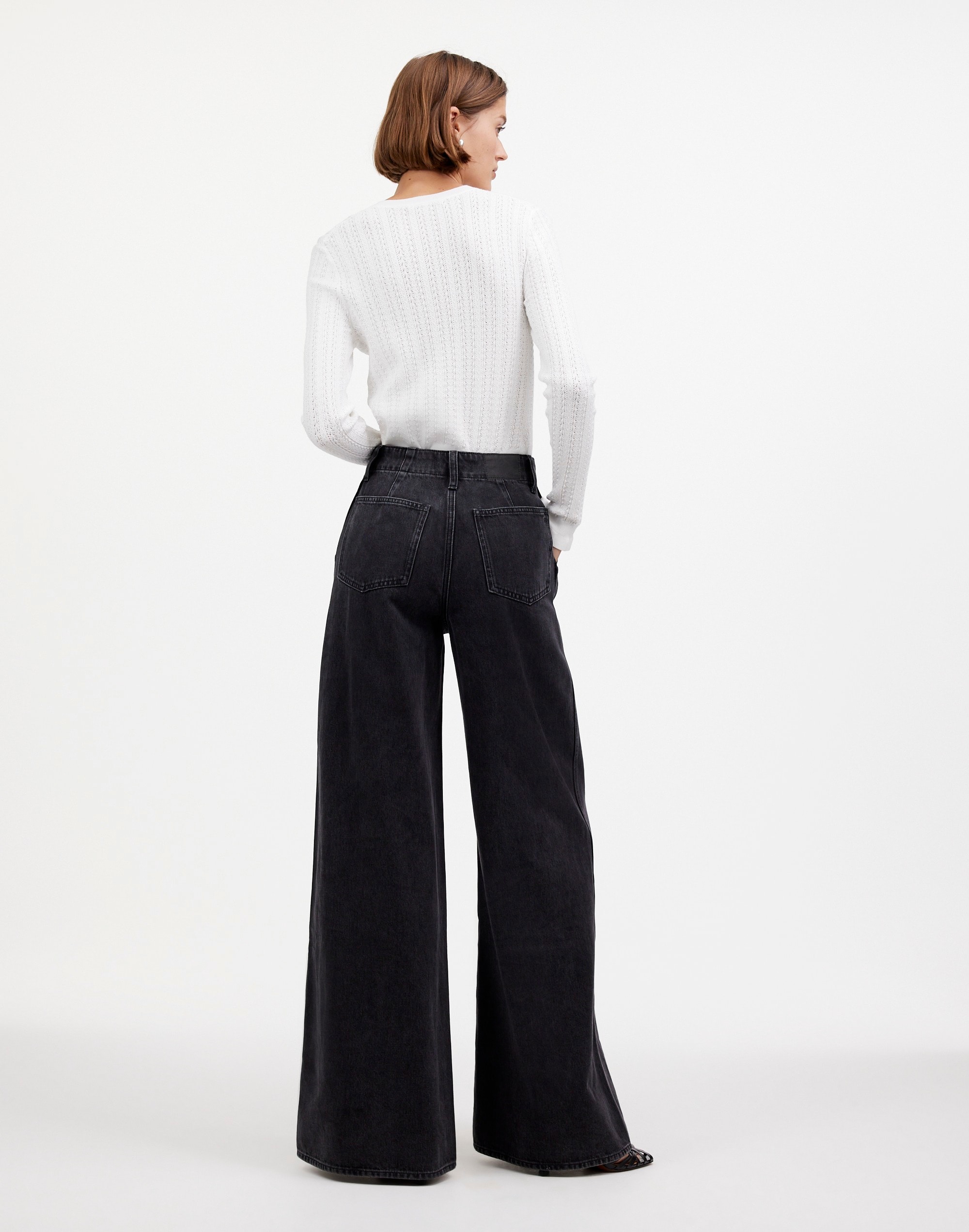 Wide Sweep Denim Trousers