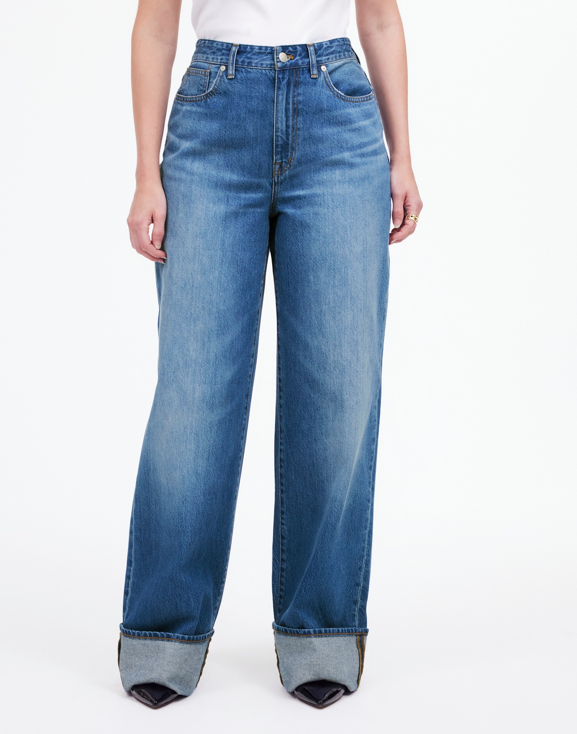 Curvy Superwide-Leg Jeans in Fannin Wash