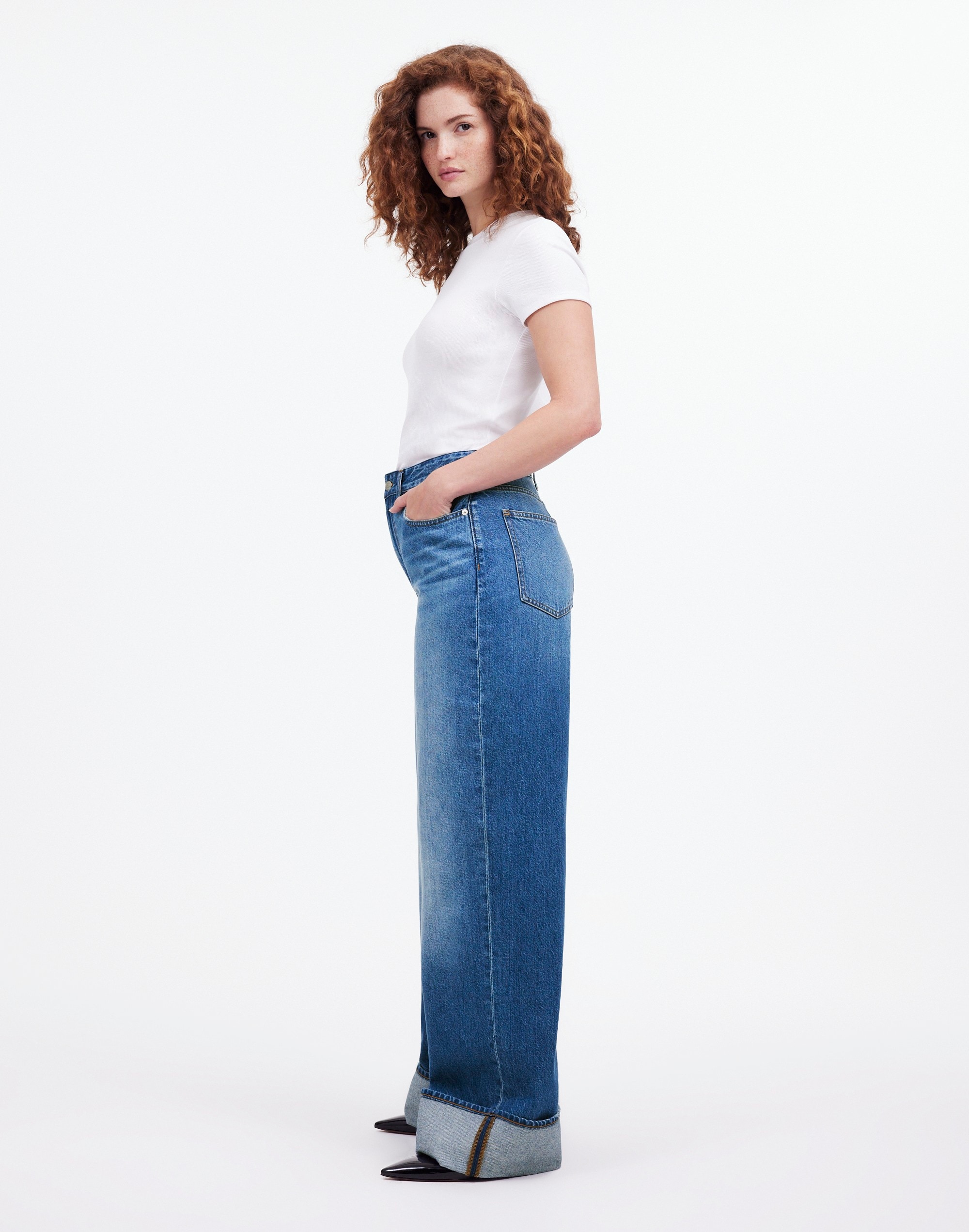 Curvy Superwide-Leg Jeans in Fannin Wash