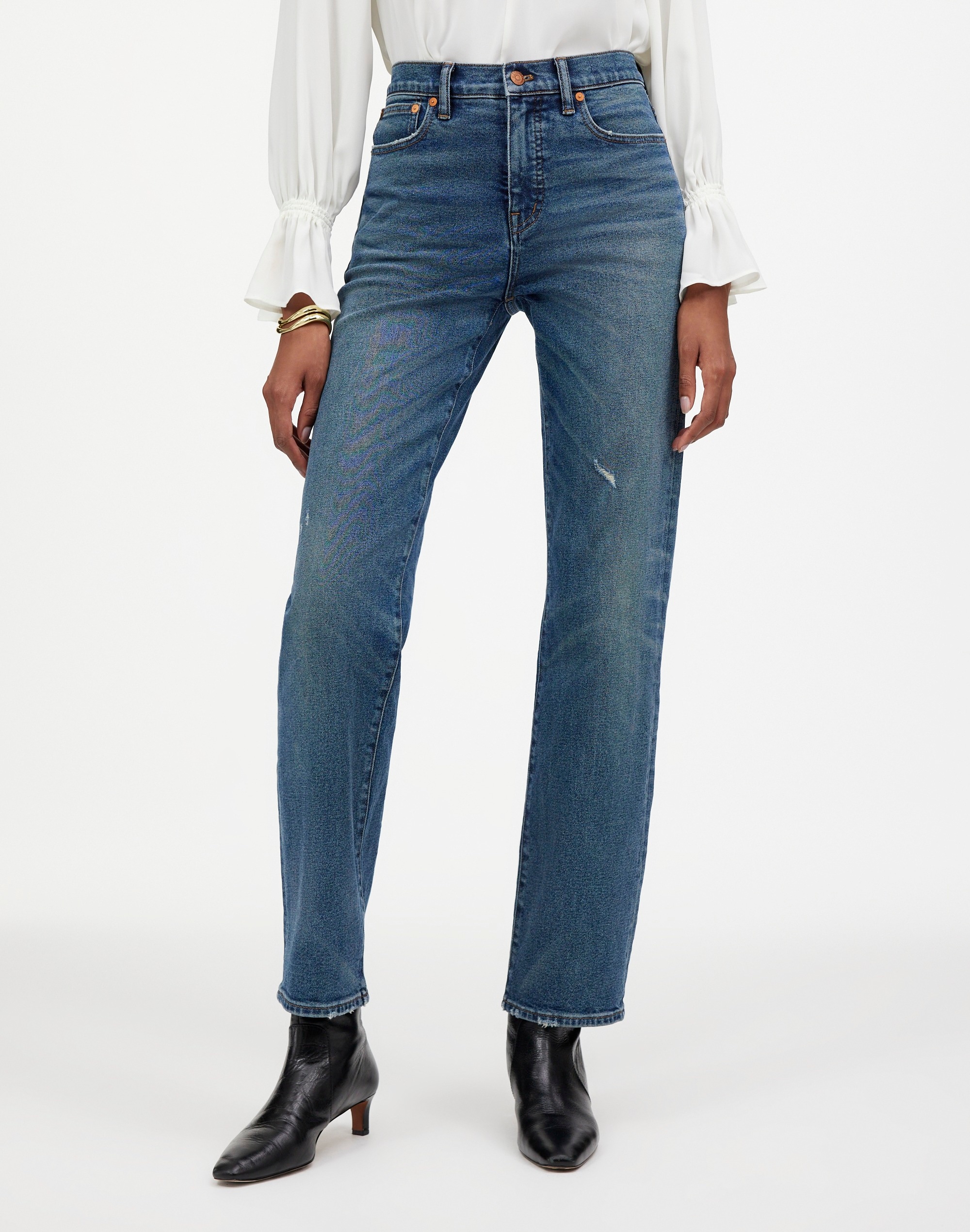 Madewell x Kaihara Denim The Rail Straight Jean in Hornbook Wash