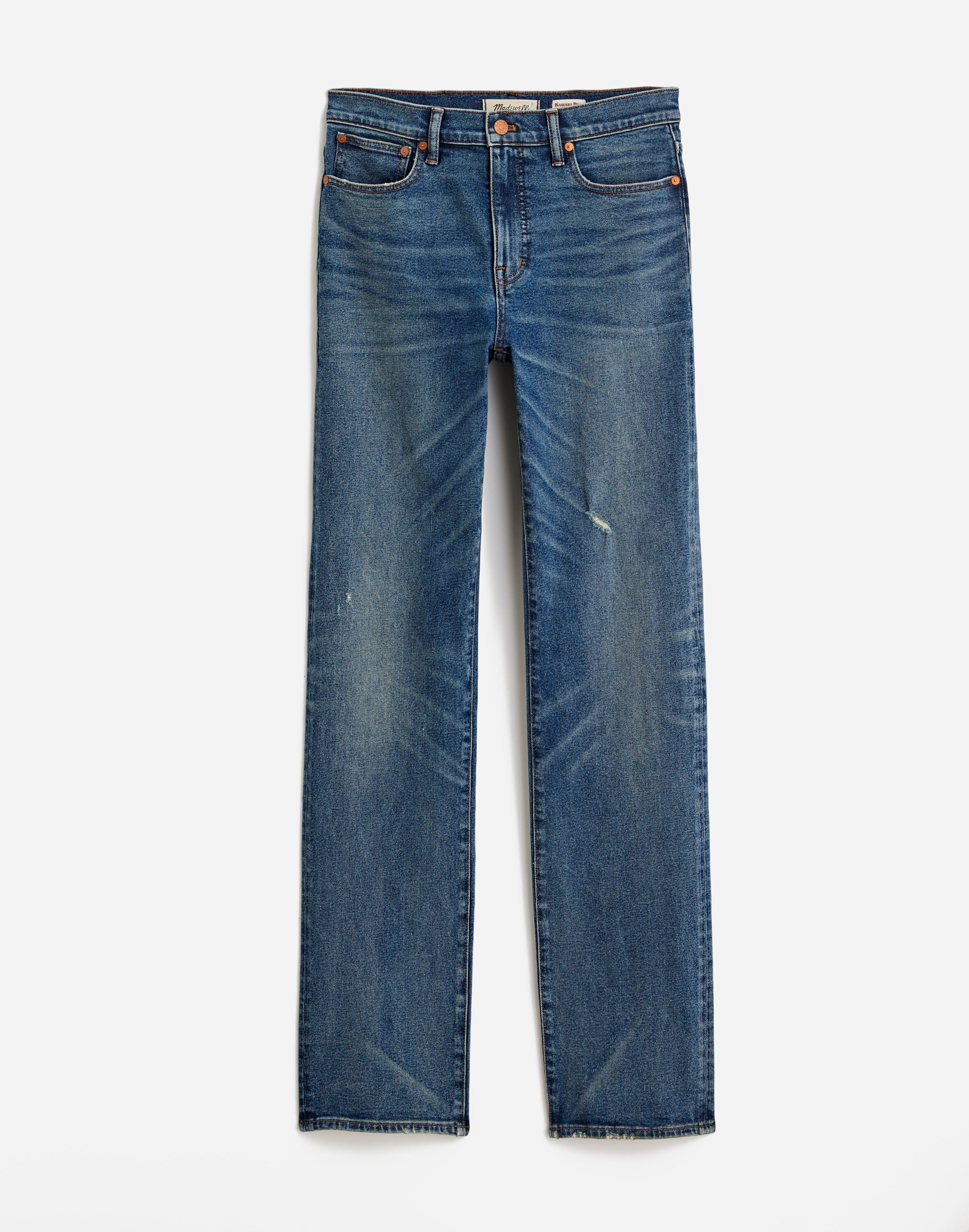 Madewell x Kaihara Denim The Rail Straight Jean in Hornbook Wash