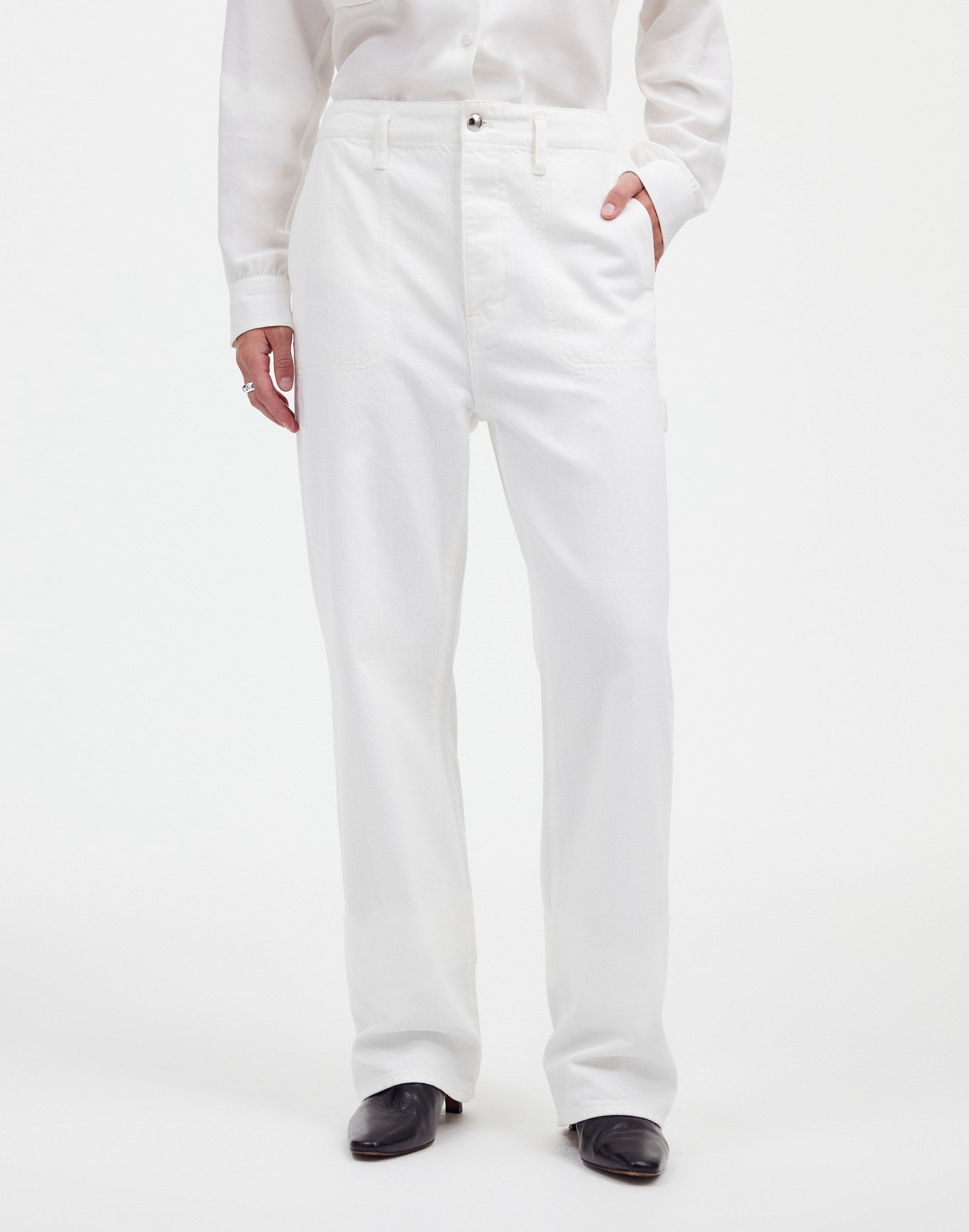 Alexa Chung for Madewell Workwear Jeans in True White