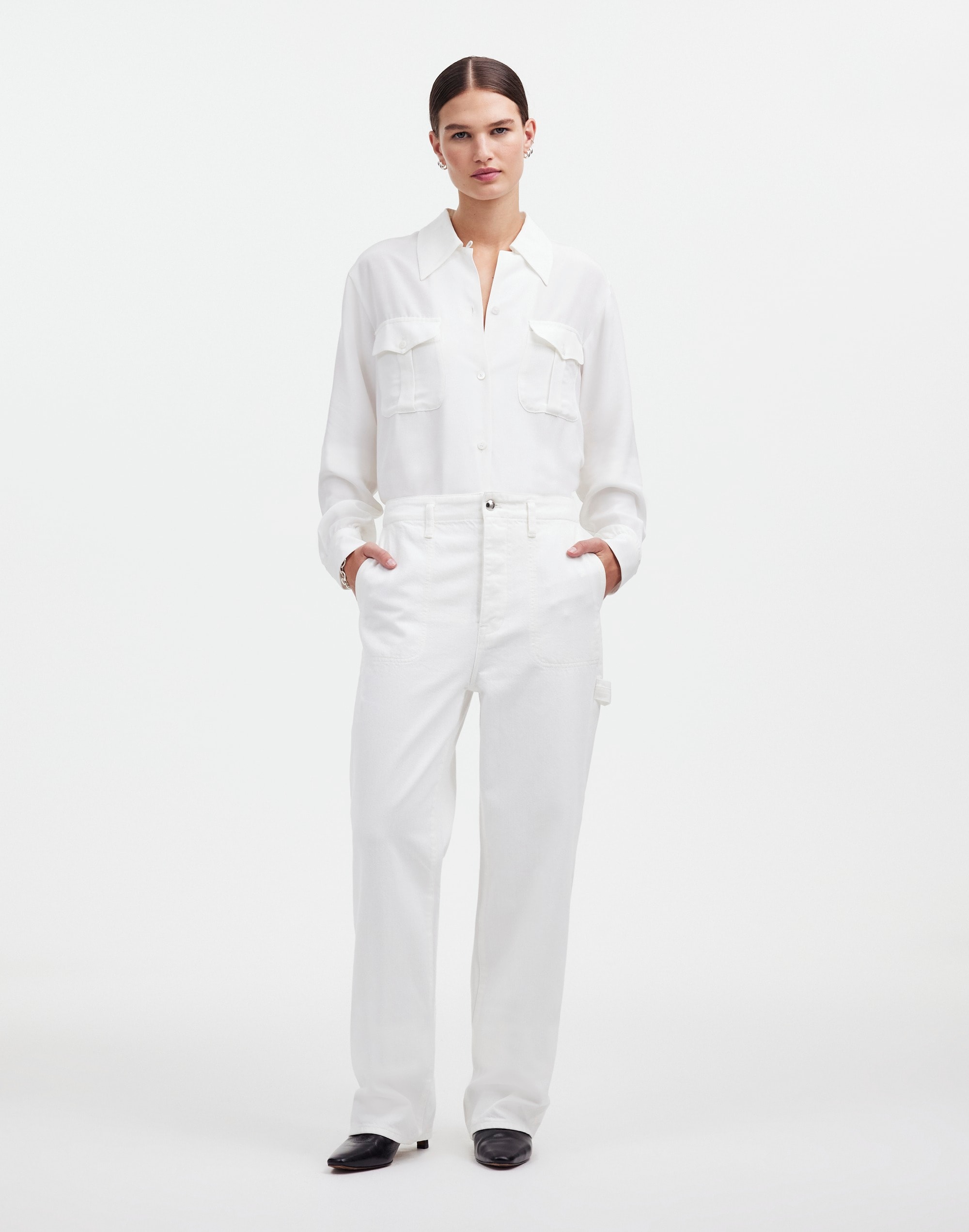 Alexa Chung for Madewell Workwear Jeans in True White