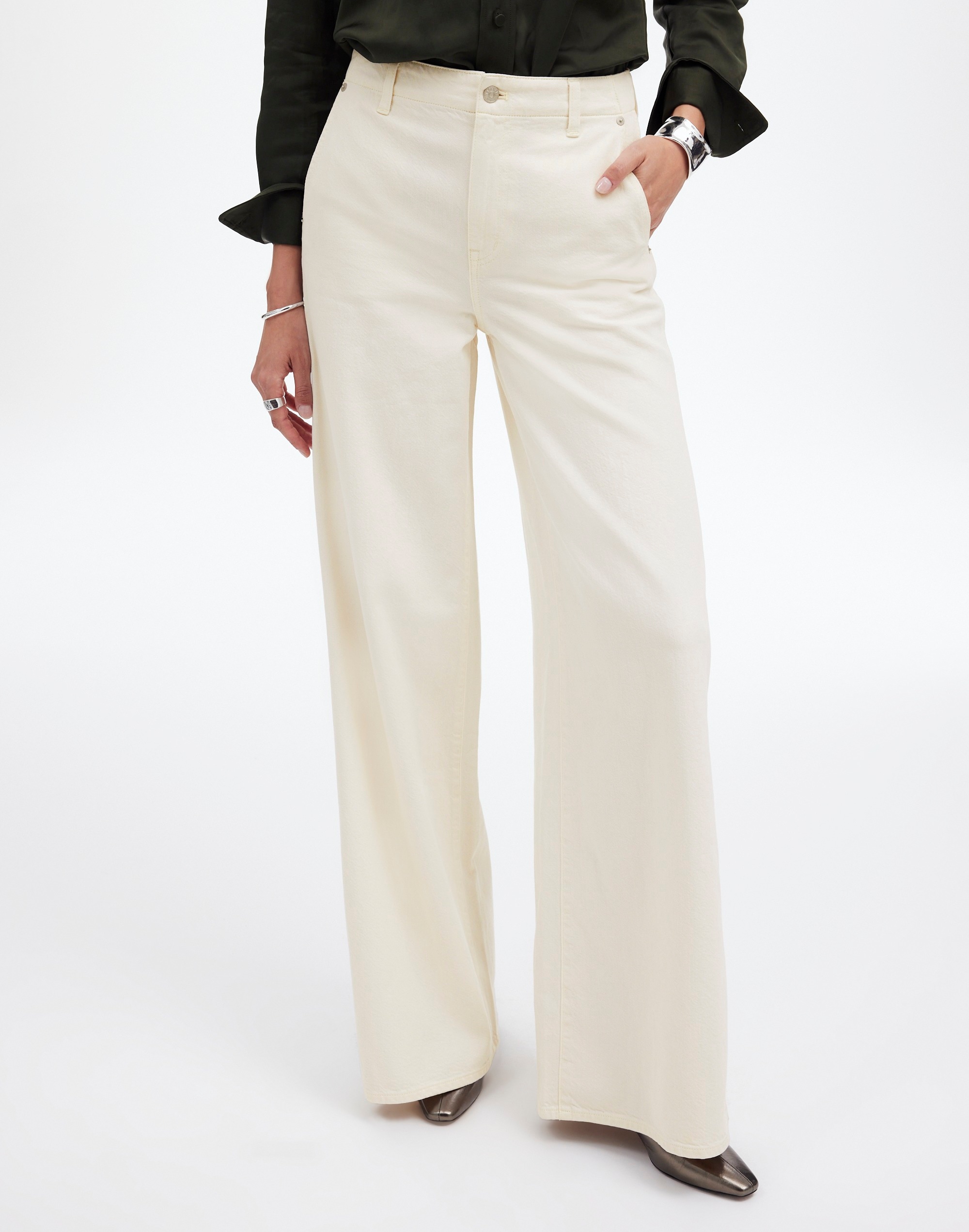 Wide Sweep Denim Trousers