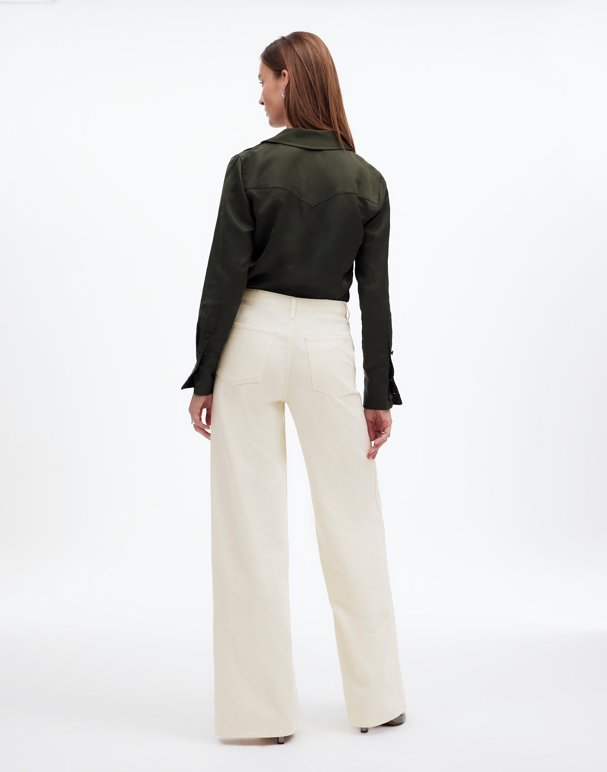 Wide Sweep Denim Trousers