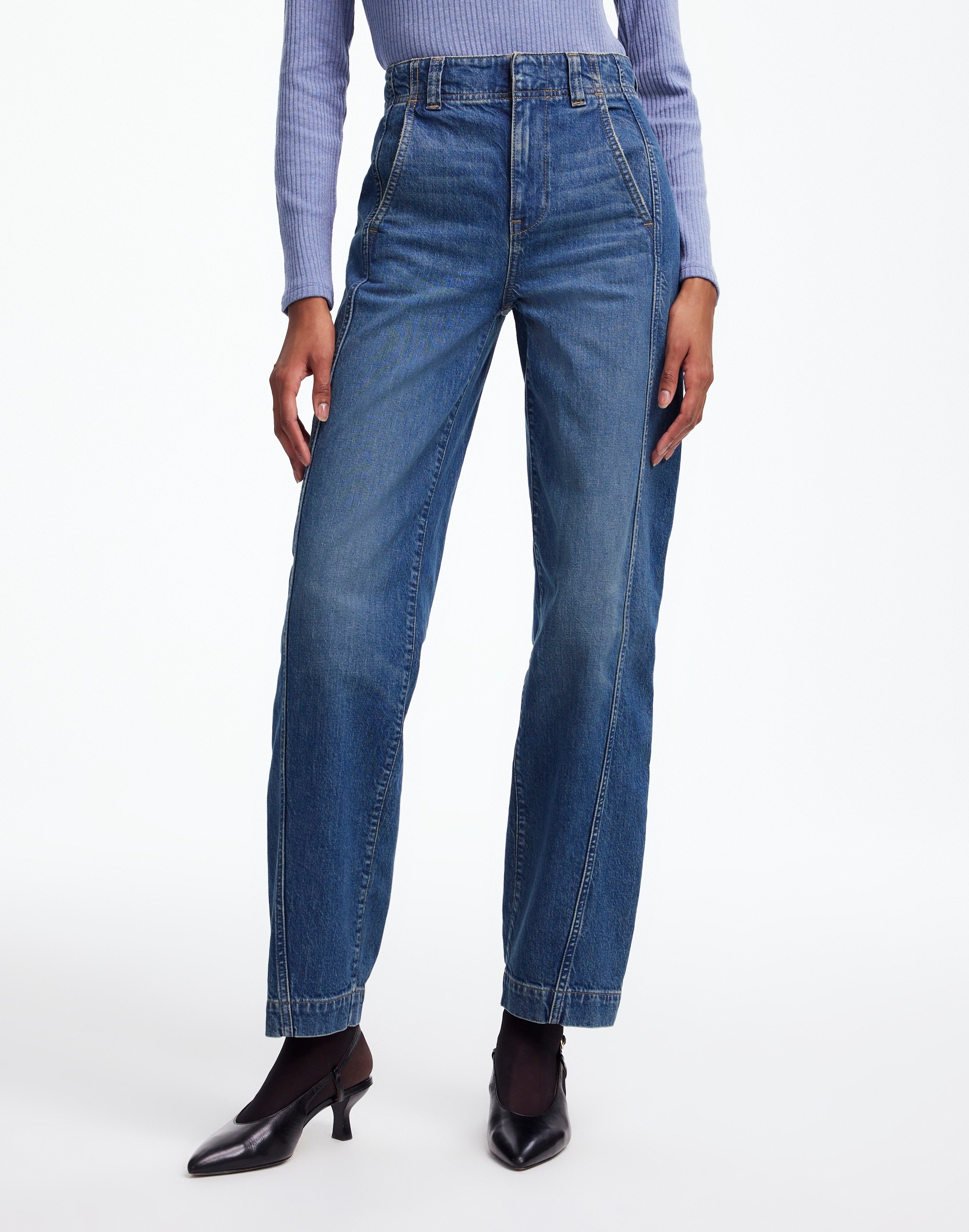 Tapered Denim Trousers