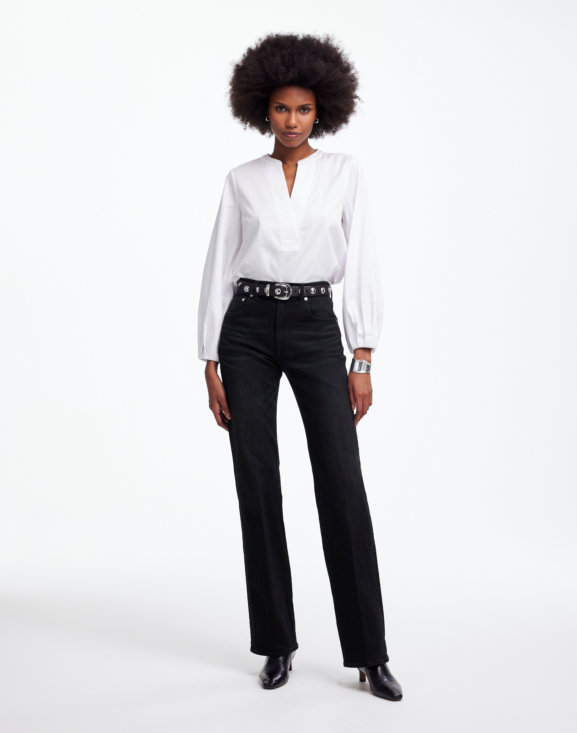relaxed bootcut jeans in catalani wash