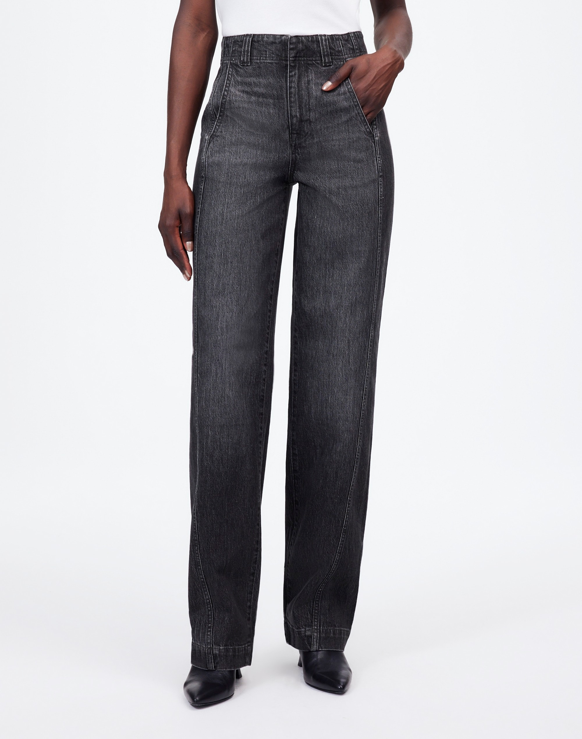 Tapered Denim Trousers