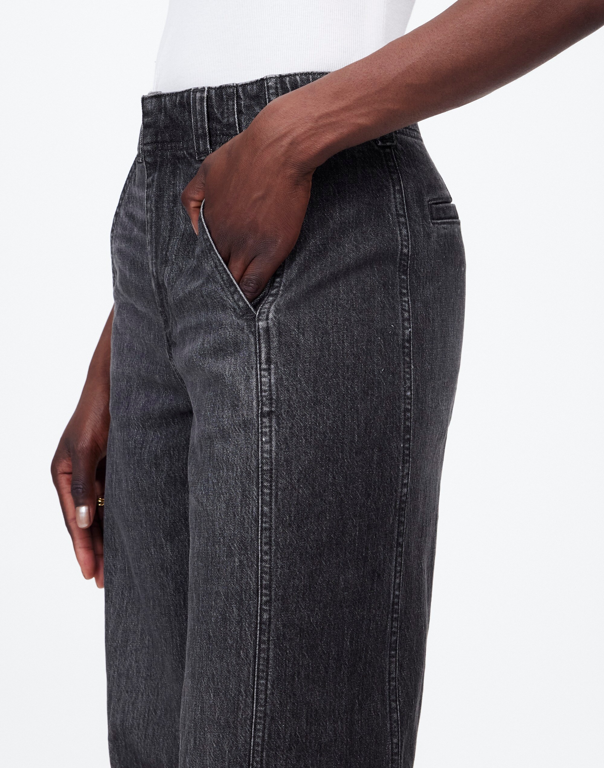 Tapered Denim Trousers
