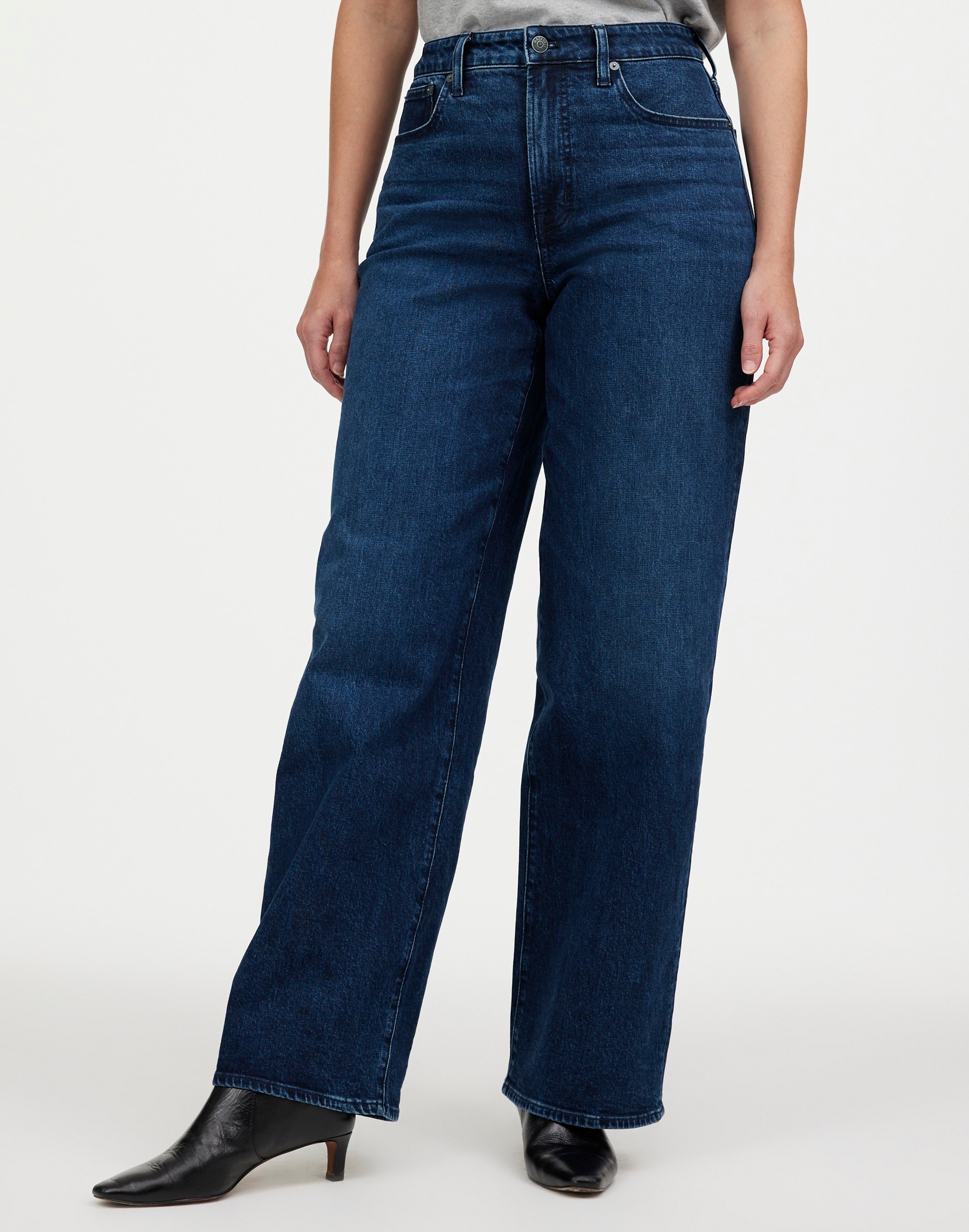The Petite Curvy Perfect Vintage Wide-Leg Jean in Nighthawk Wash Alternate Image 1