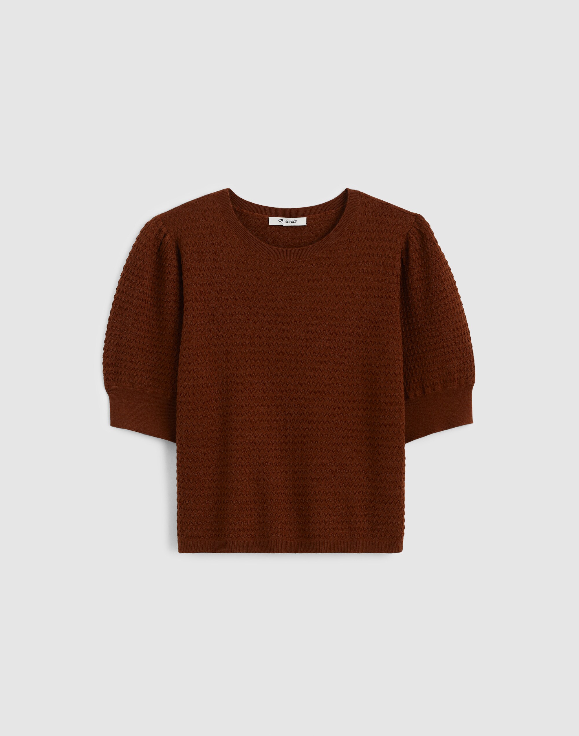 Merino Wool-Silk Blend Puff-Sleeve Sweater Tee | Madewell