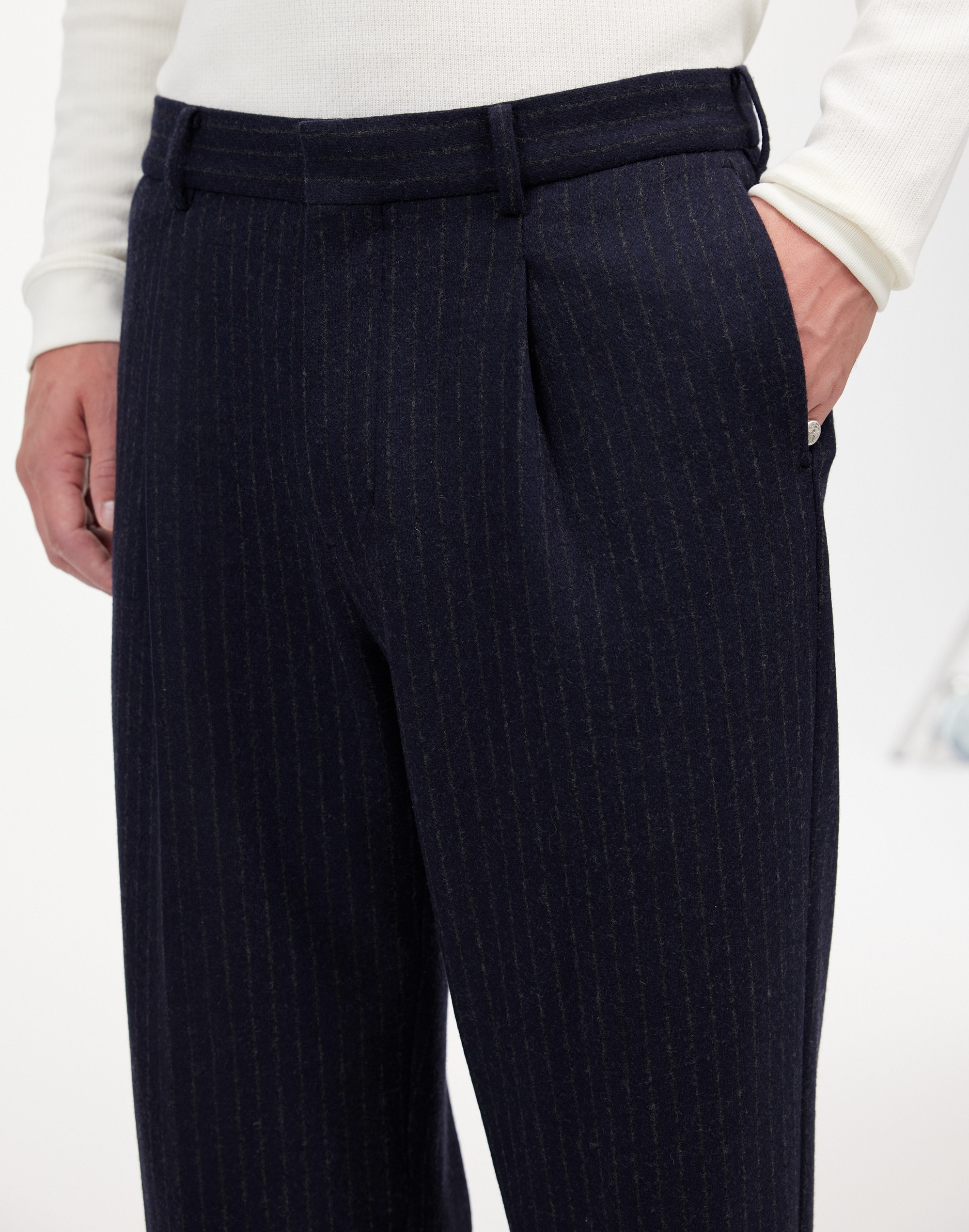 The Roebling Pleated Trouser in Italian Fabric