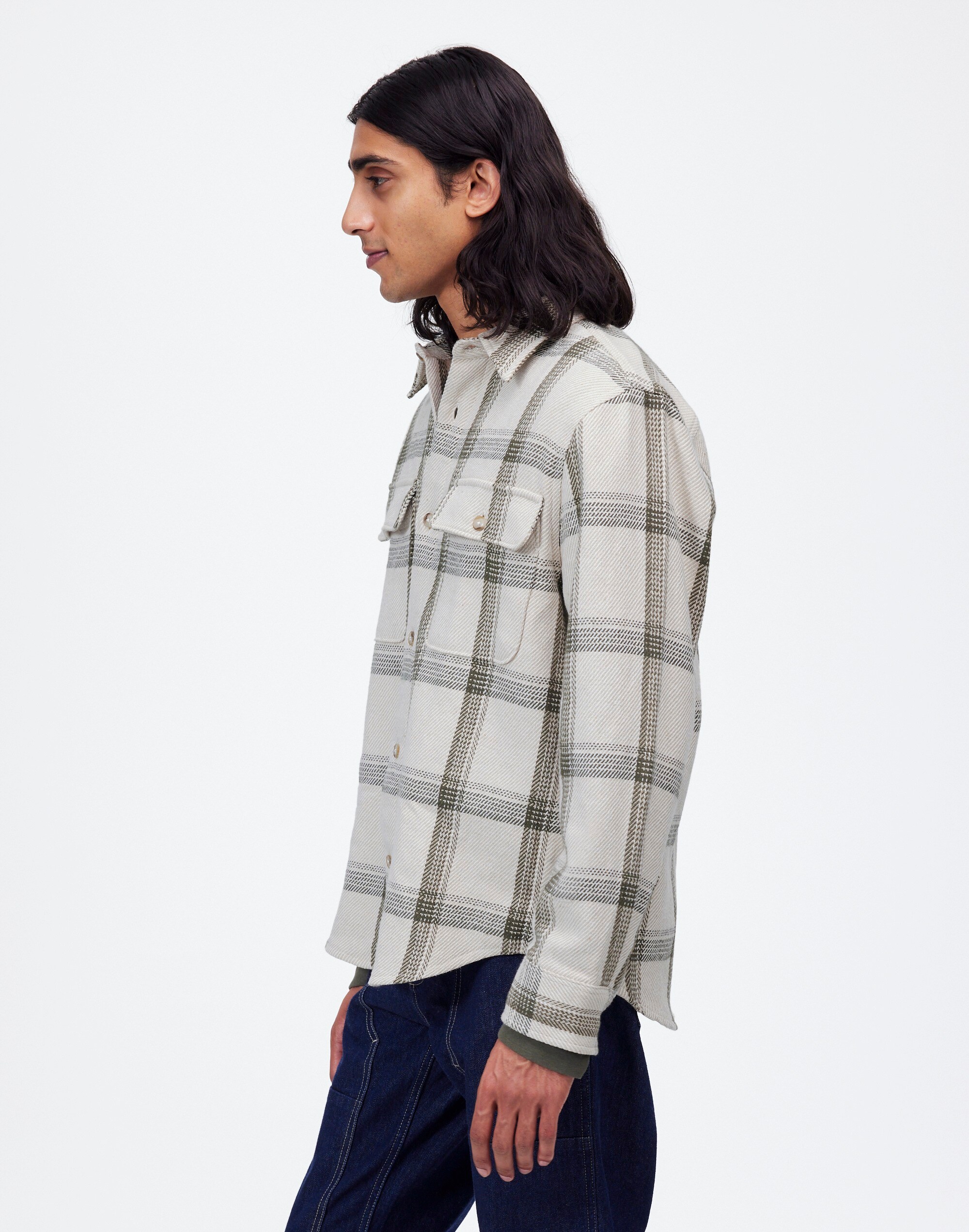 Brushed Easy Shirt-Jacket in Italian Fabric