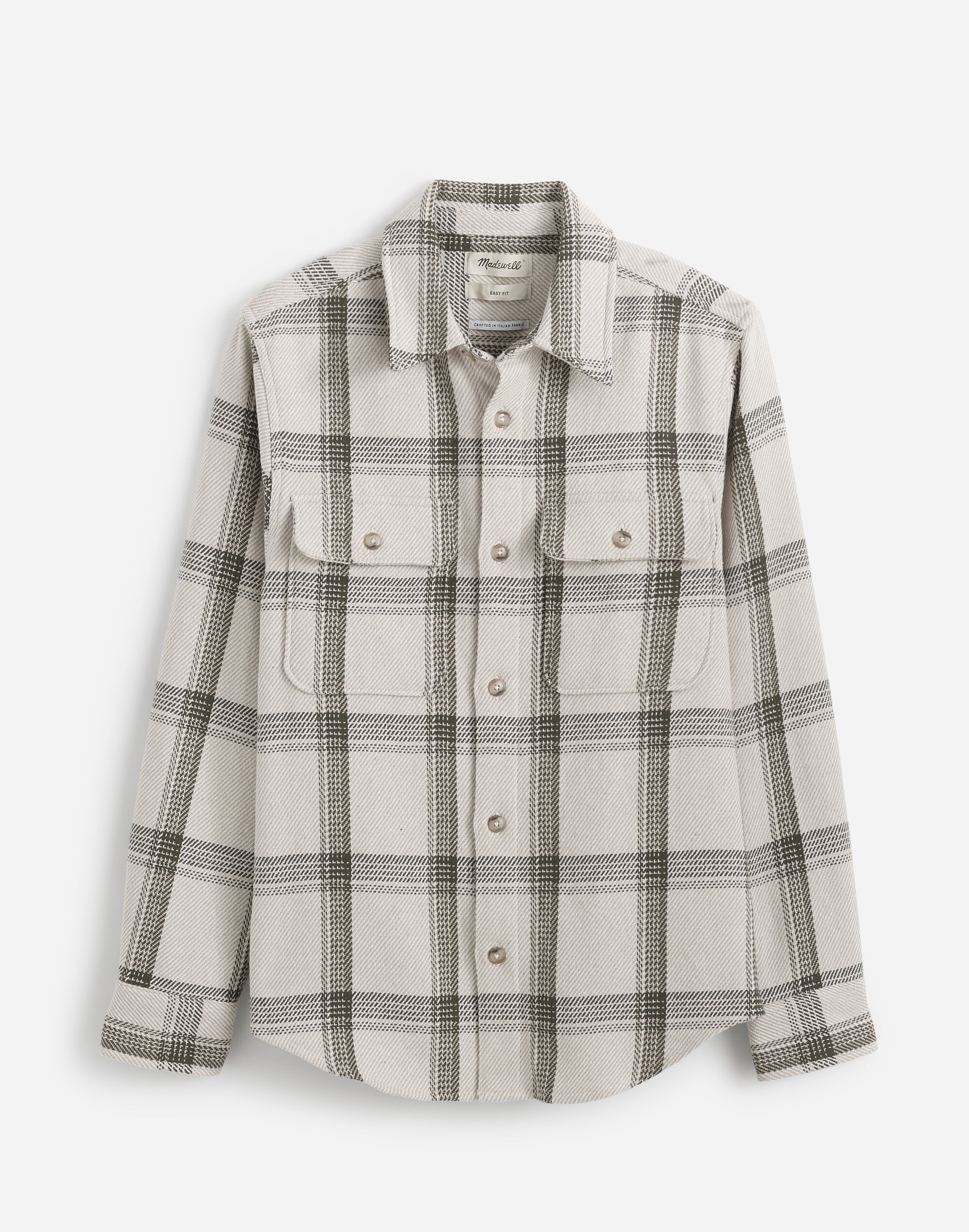 Brushed Easy Shirt-Jacket in Italian Fabric