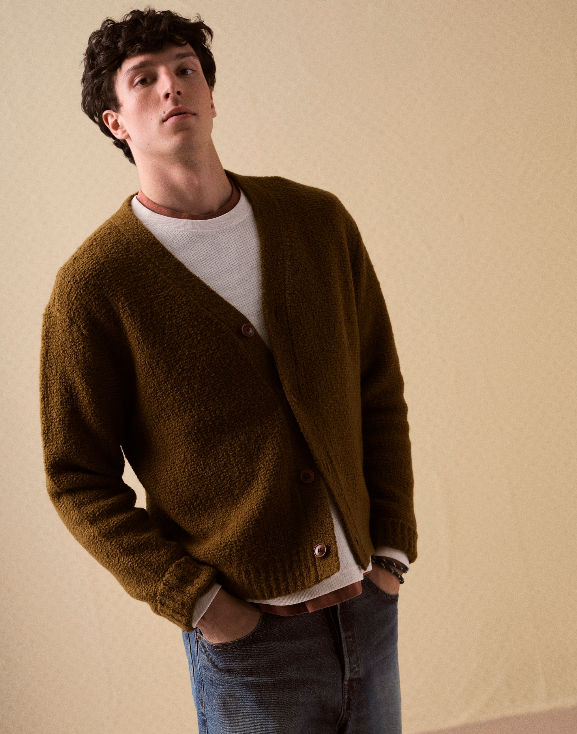 Boucl&eacute; Cardigan