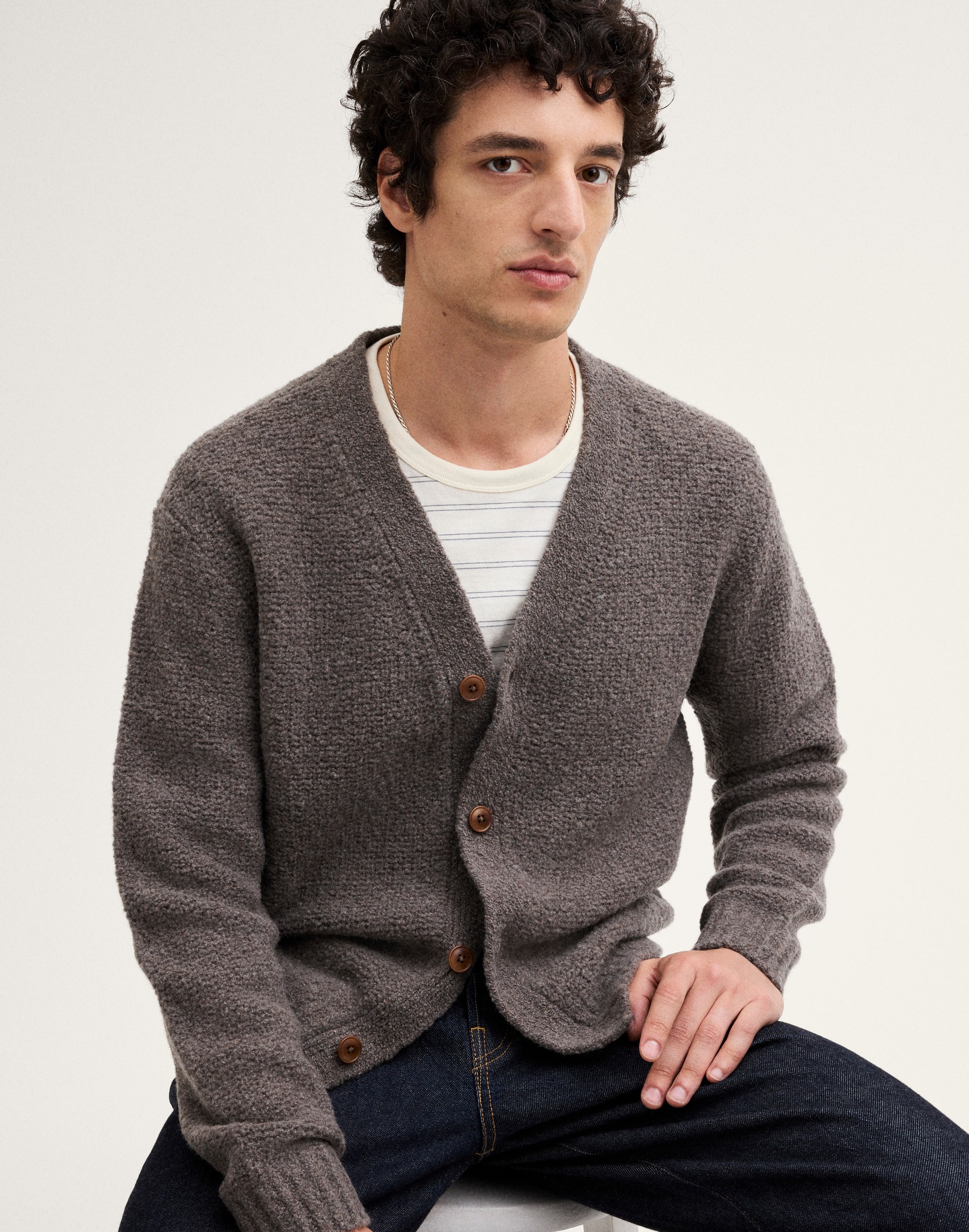 Boucl&eacute; Cardigan