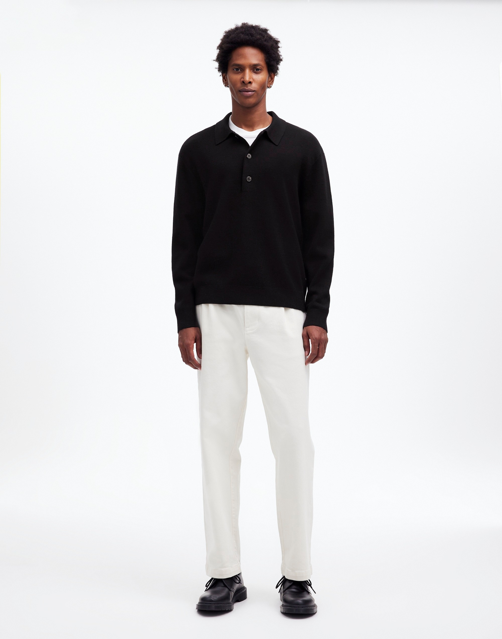 Milano-Knit Sweater Polo Shirt in Merino Wool