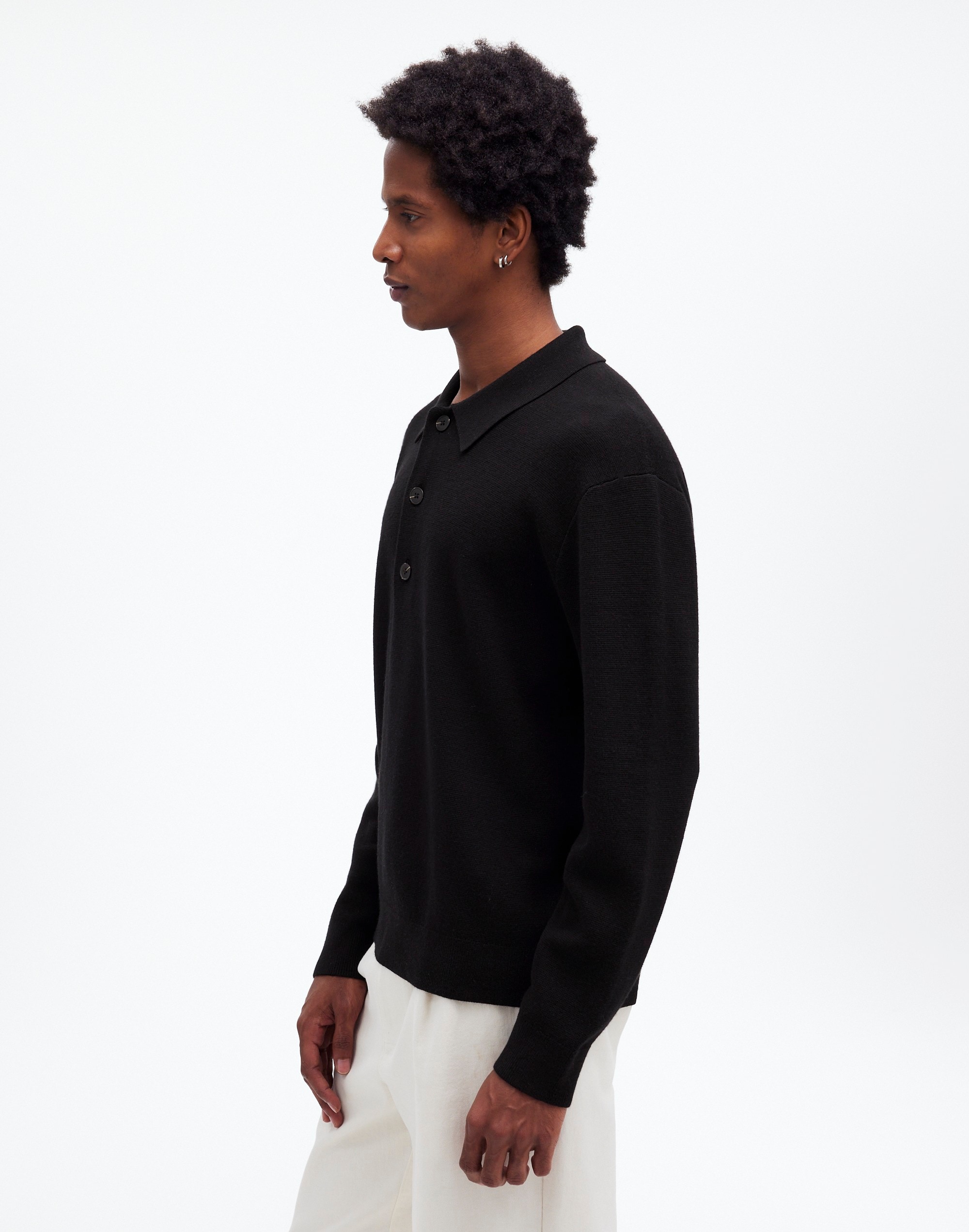 Milano-Knit Sweater Polo Shirt in Merino Wool