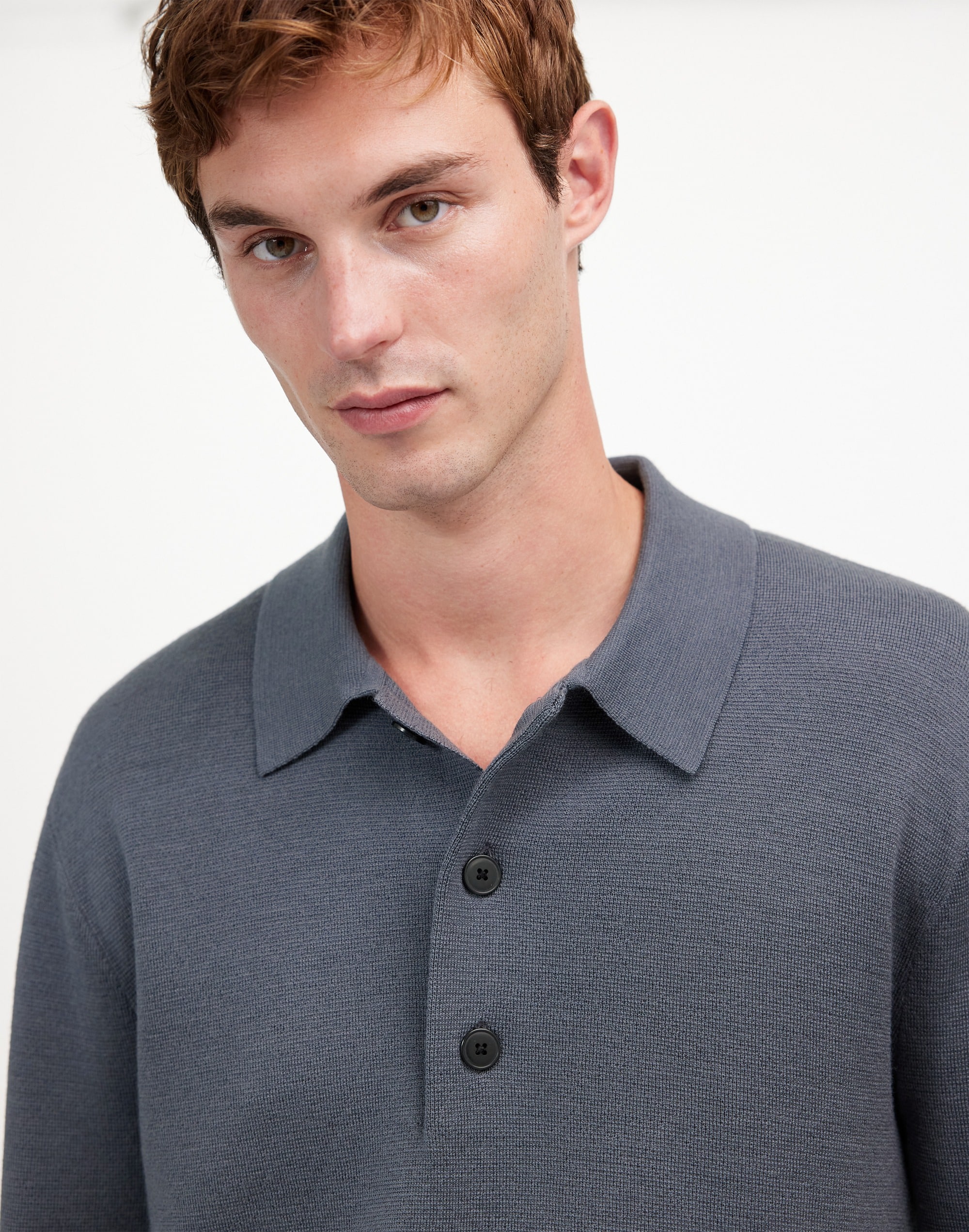 Milano-Knit Sweater Polo Shirt in Merino Wool