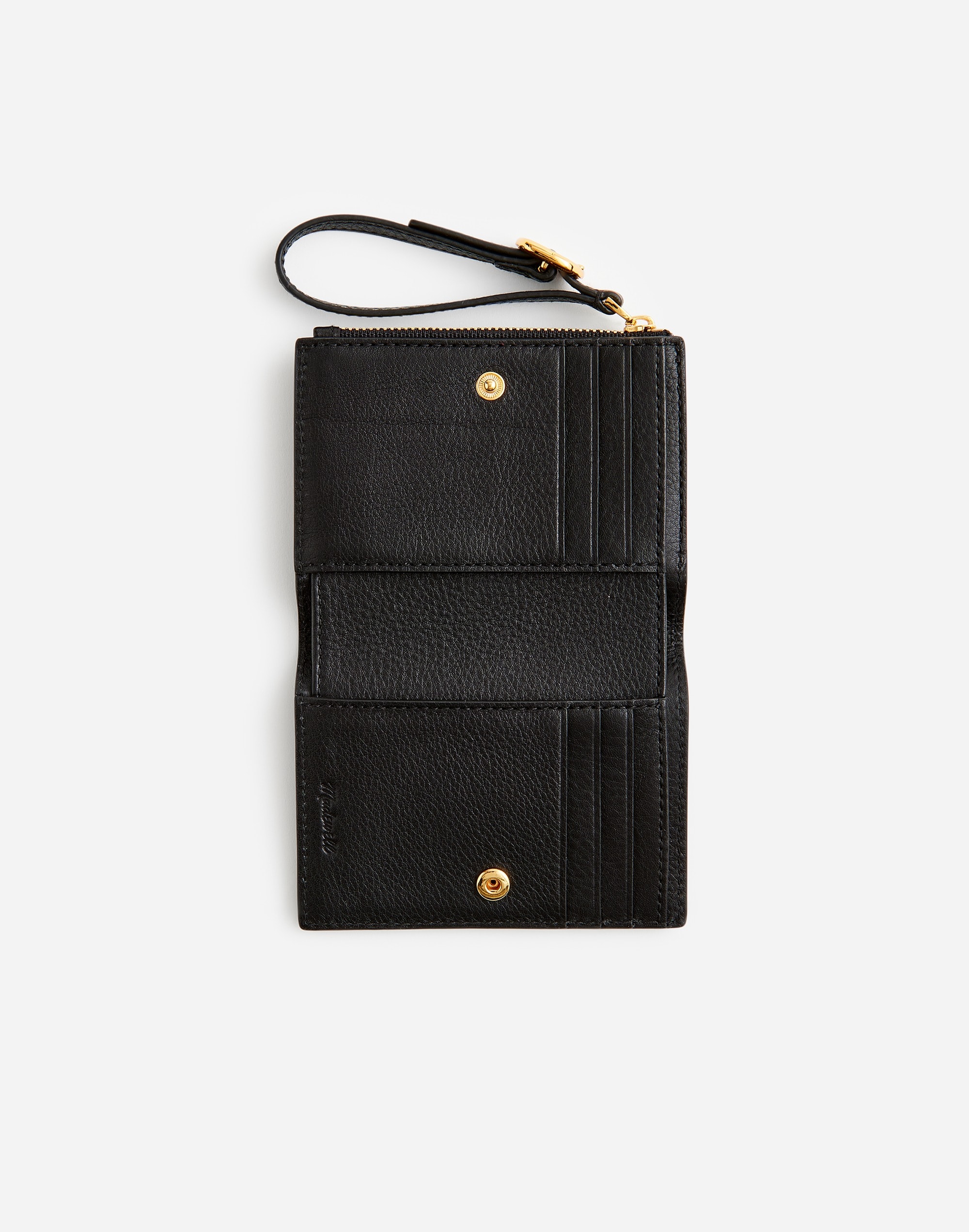Leather Bifold Wallet Wristlet