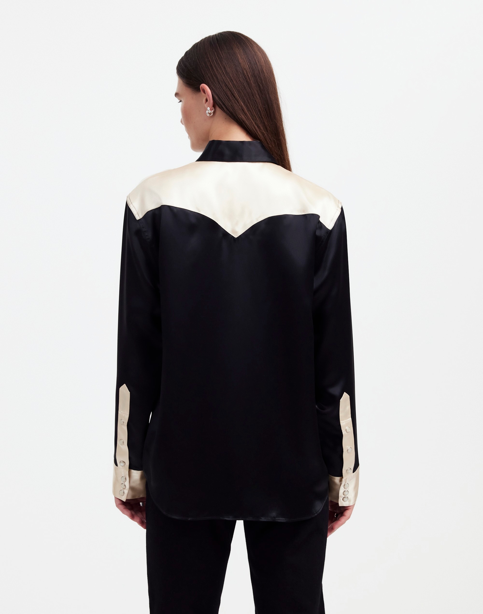 Alexa Chung for Madewell Satin Western Shirt