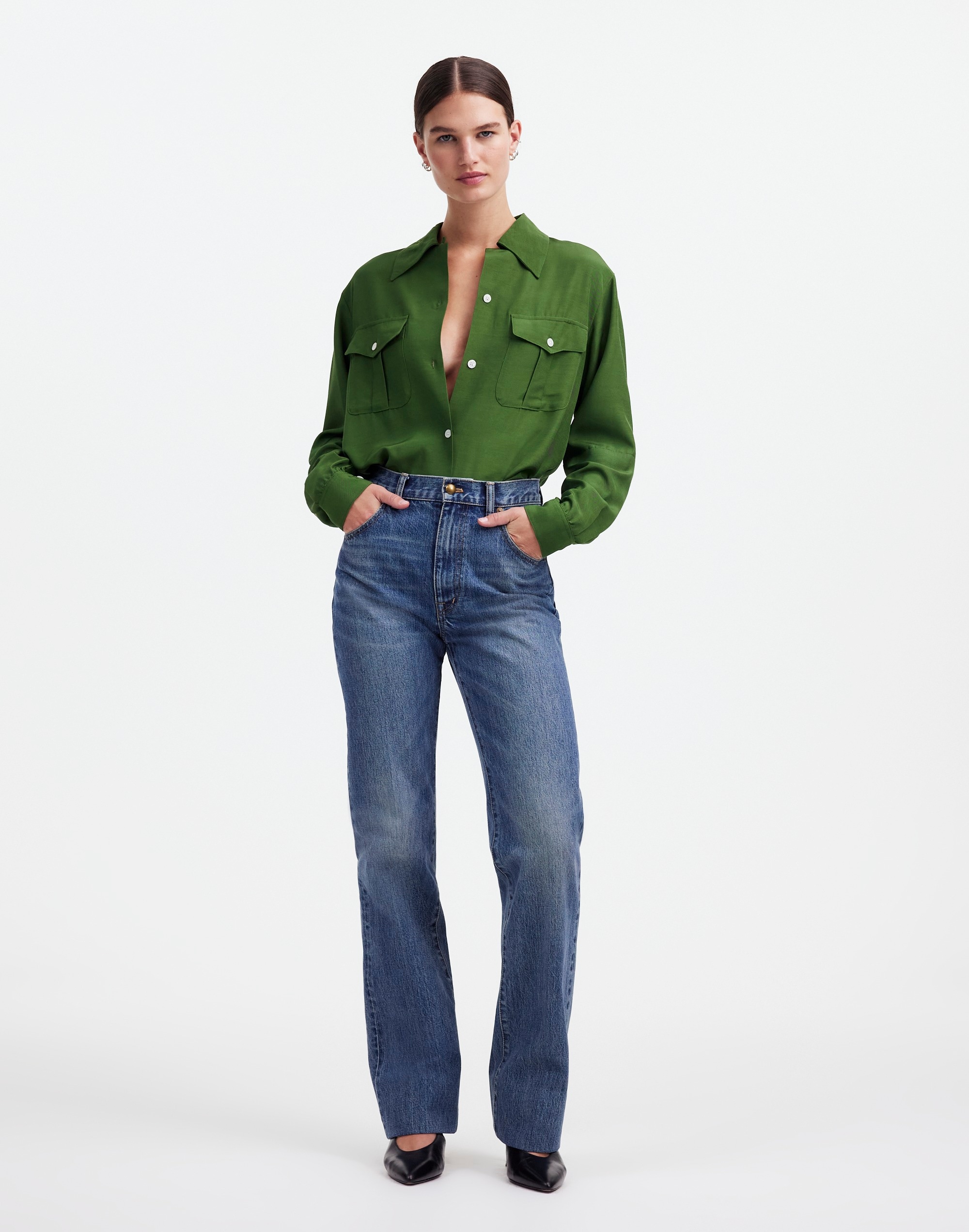 Alexa Chung for Madewell Pleat-Pocket Button-Up Shirt