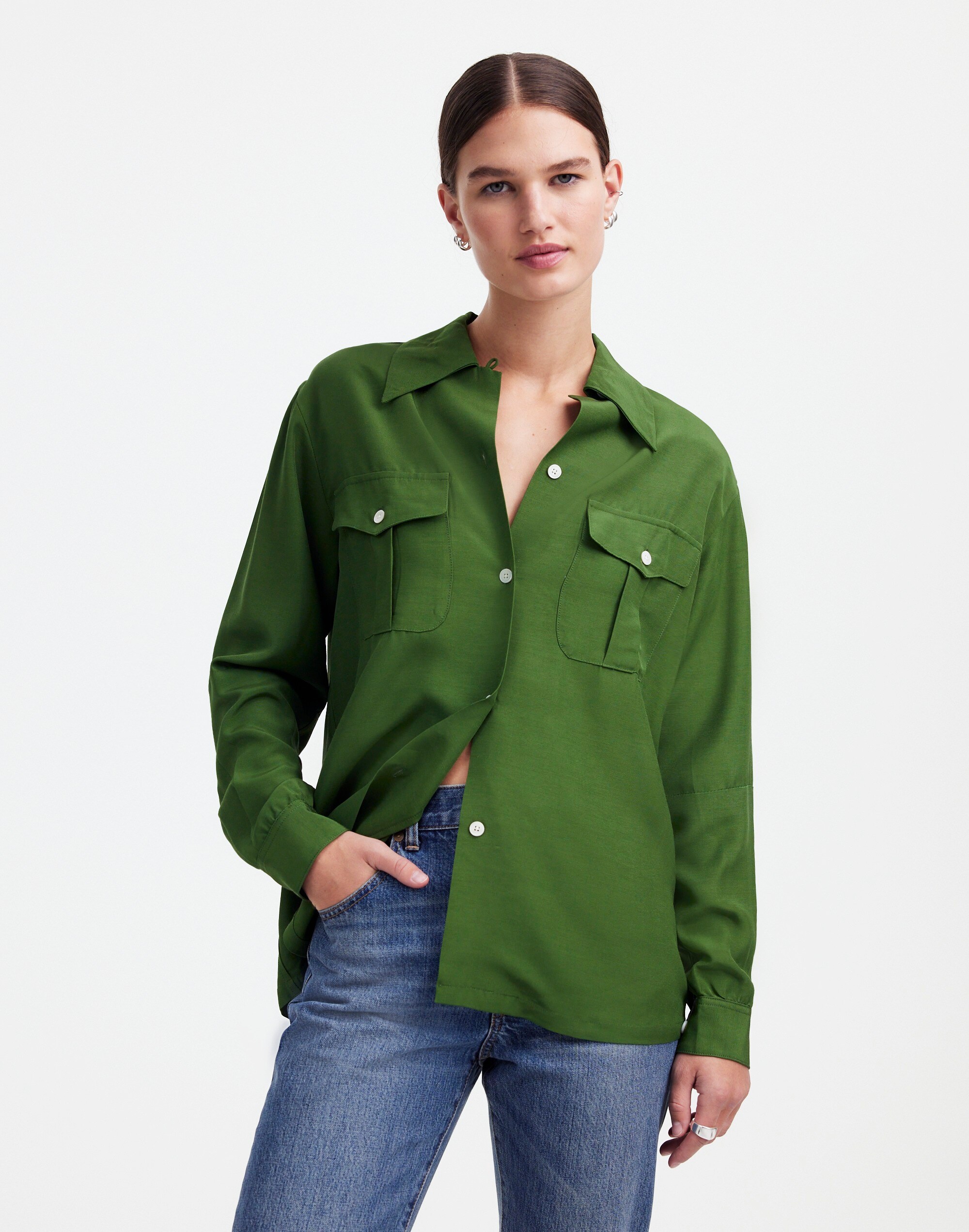 Alexa Chung for Madewell Pleat-Pocket Button-Up Shirt