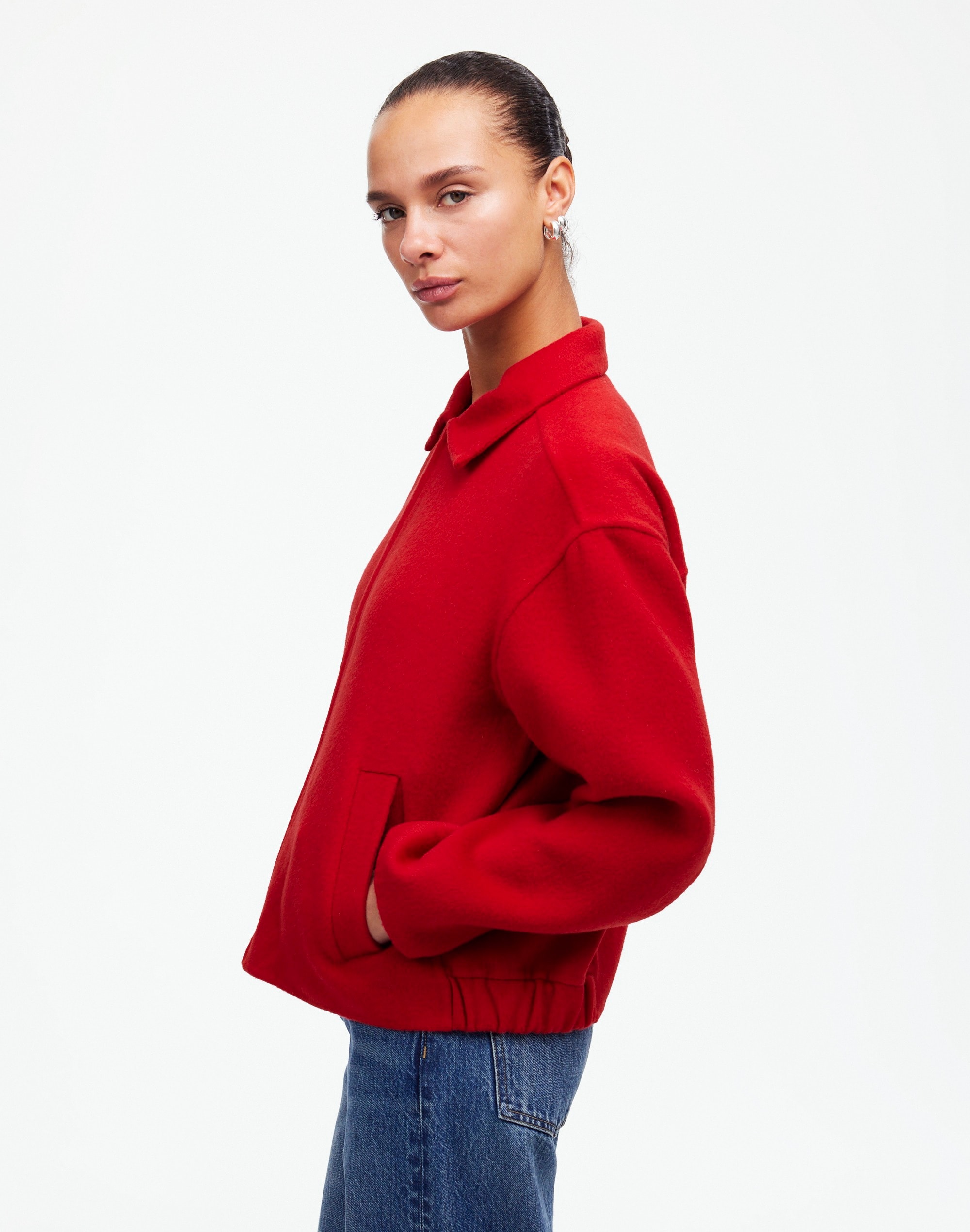 Double-Faced Rounded-Sleeve Jacket