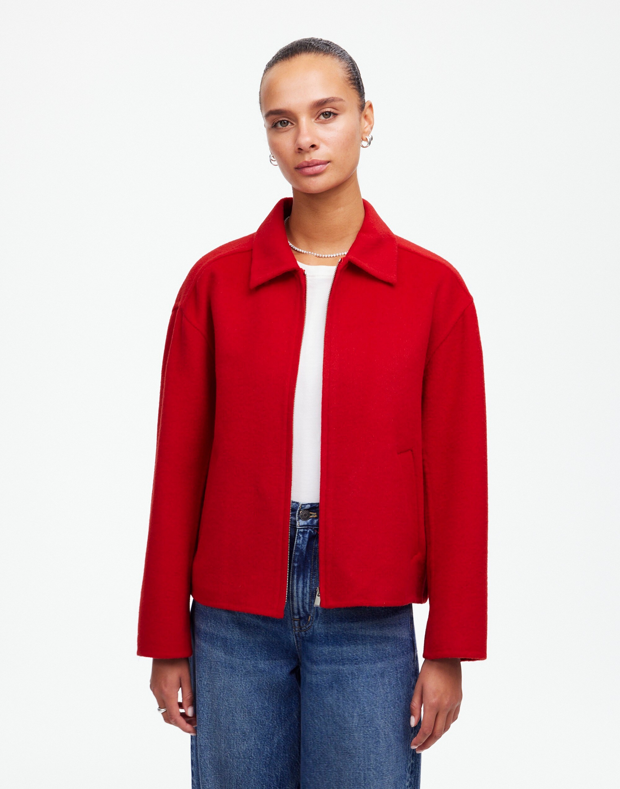 Double-Faced Rounded-Sleeve Jacket