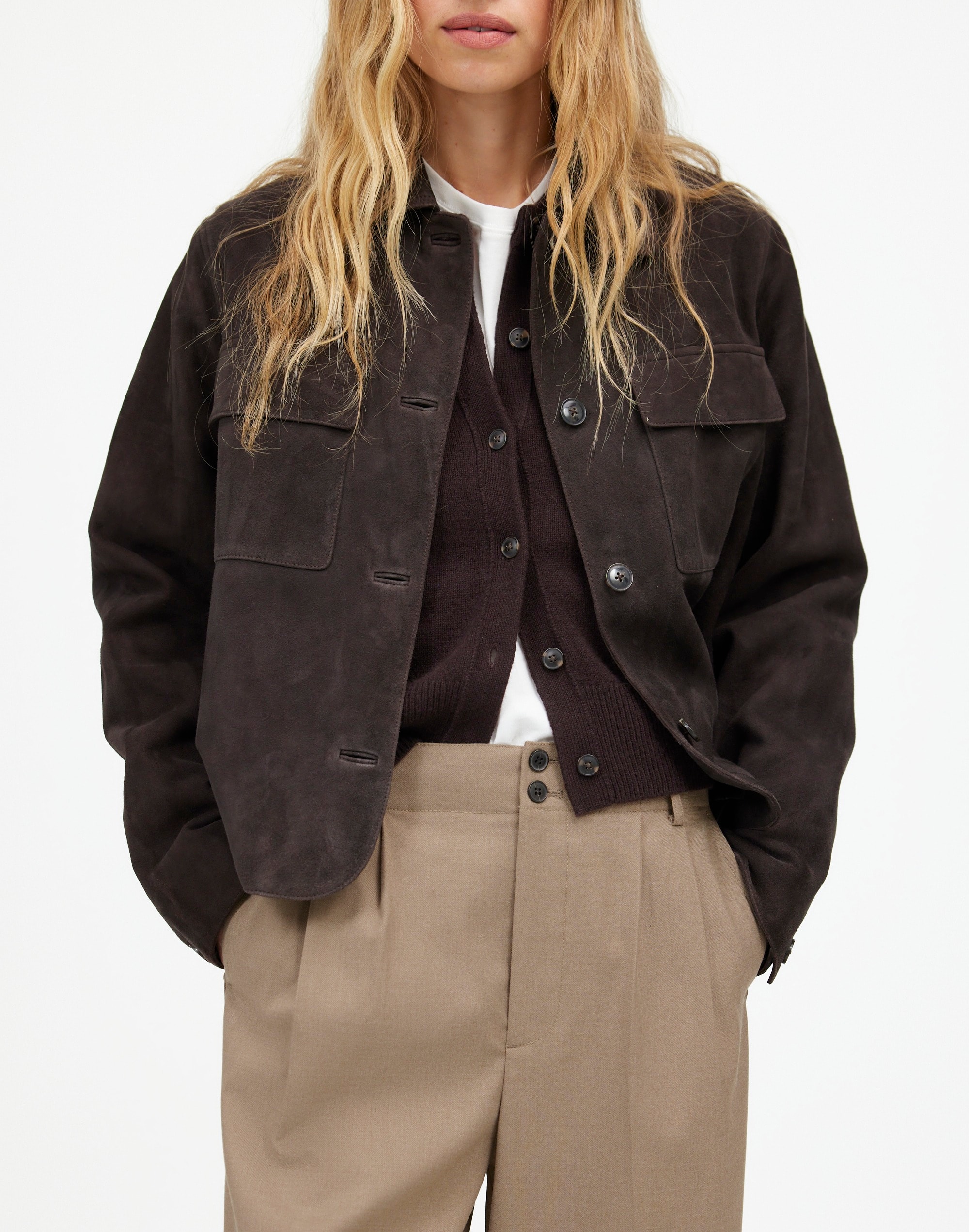 The Tall Harlow Wide-Leg Trouser in Brushed Twill