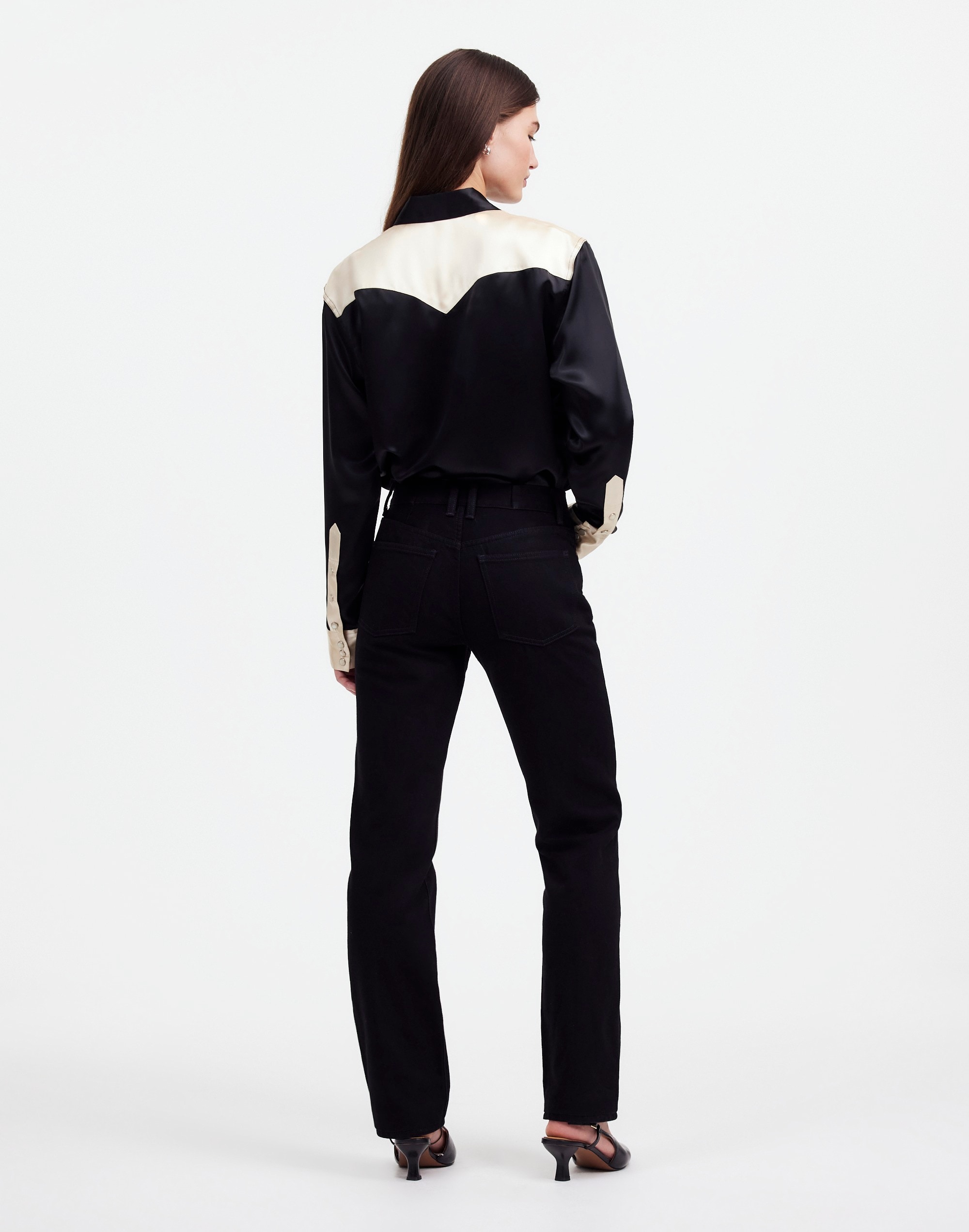 Alexa Chung for Madewell High-Rise Straight Jean in Outridge Wash