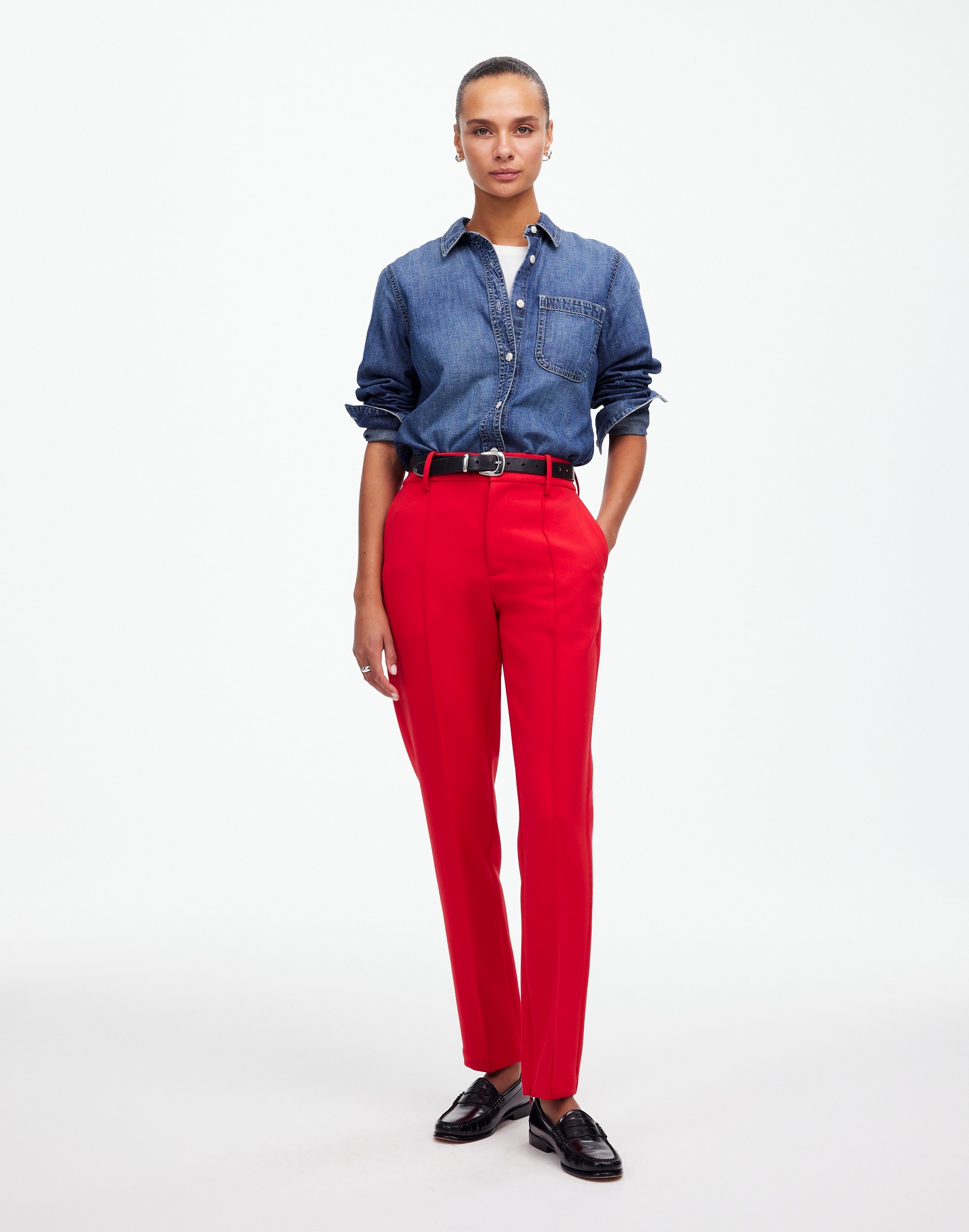 mid-rise slim ankle pant