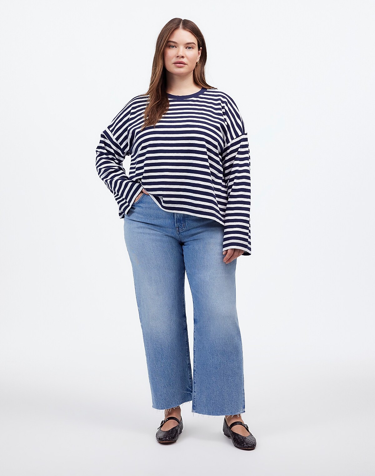 The Plus Perfect Vintage Wide-Leg Crop Jean
