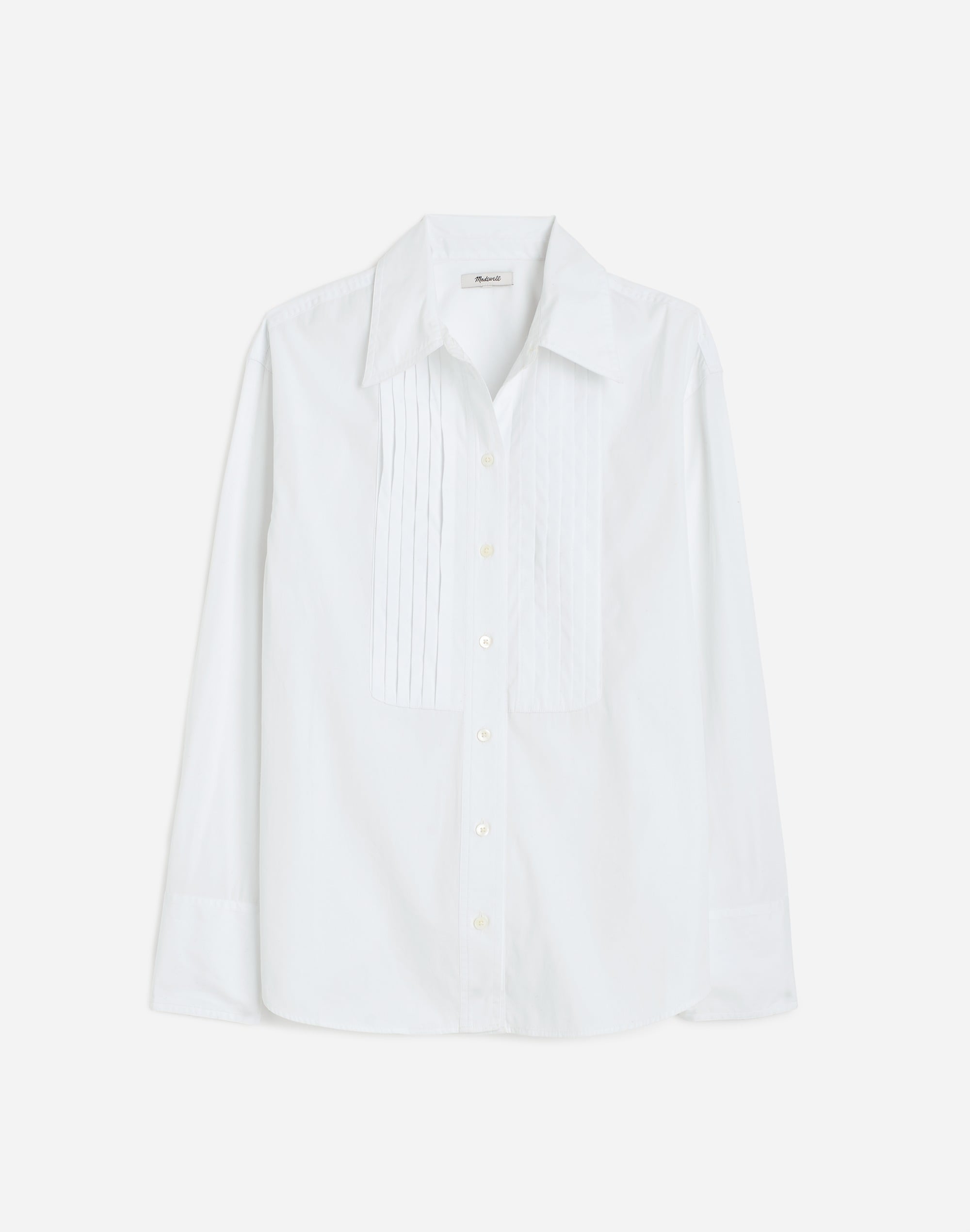 Tuxedo Button-Up Shirt in Poplin