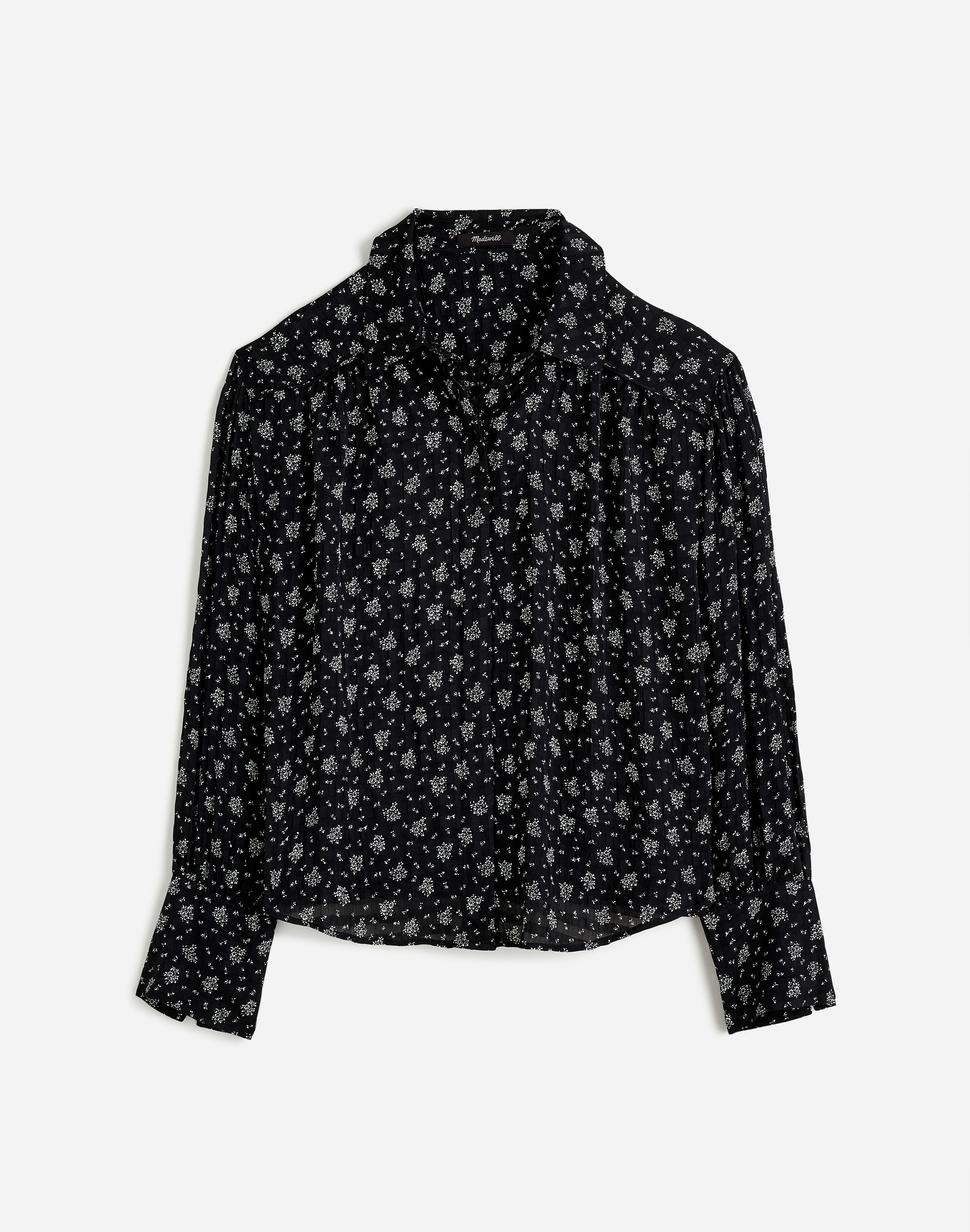 Long-Sleeve Button-Front Top